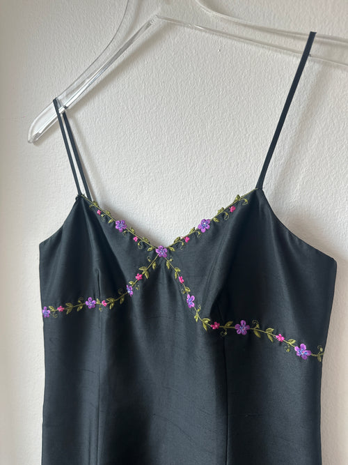 Ann Taylor Floral Embroidered Slip Dress