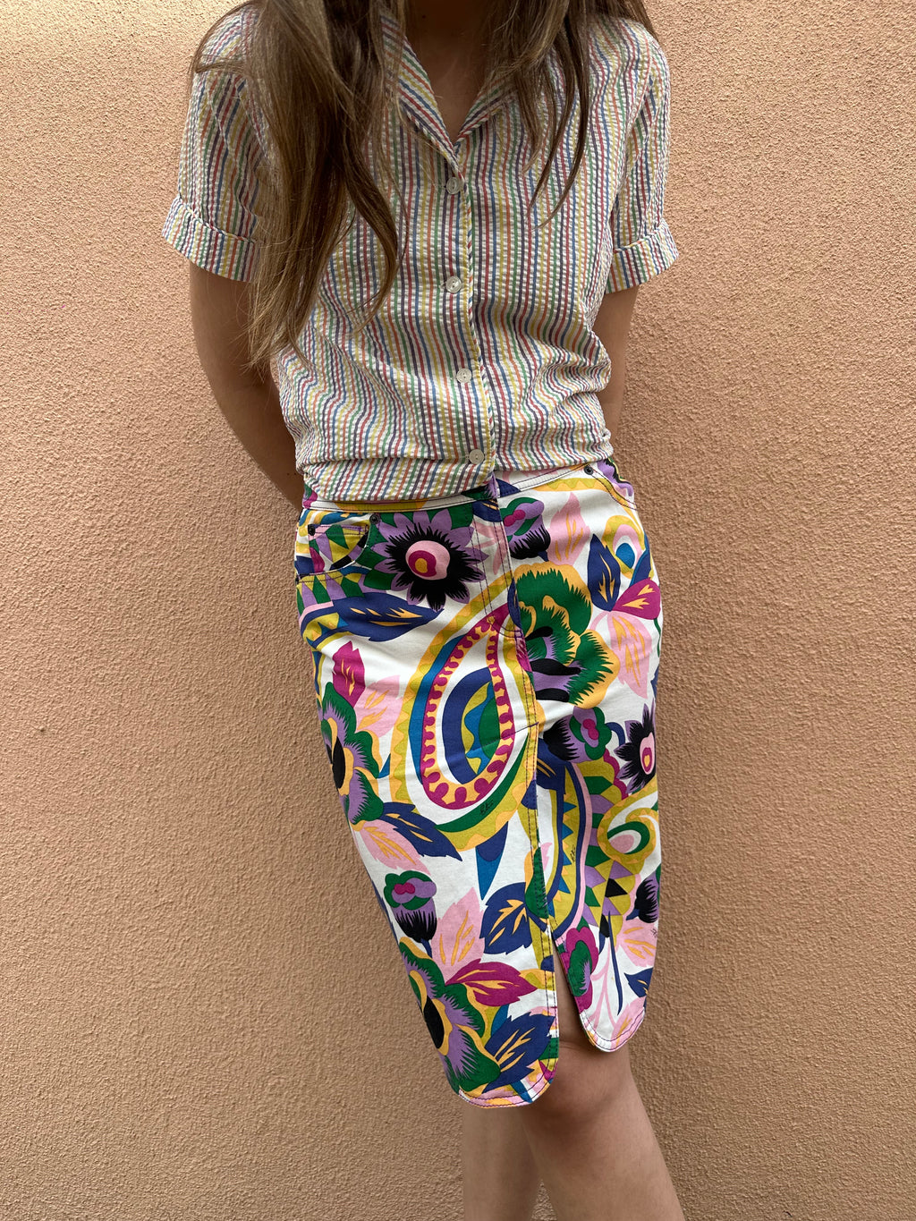 Etro Printed Pencil Skirt