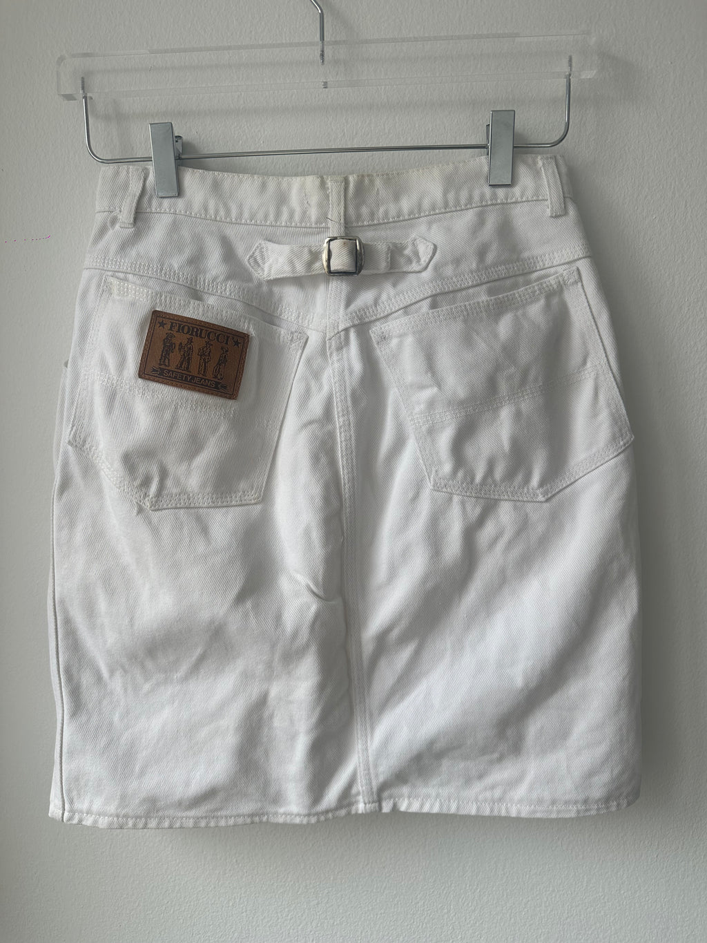 Fiorucci White Denim Mini Skirt