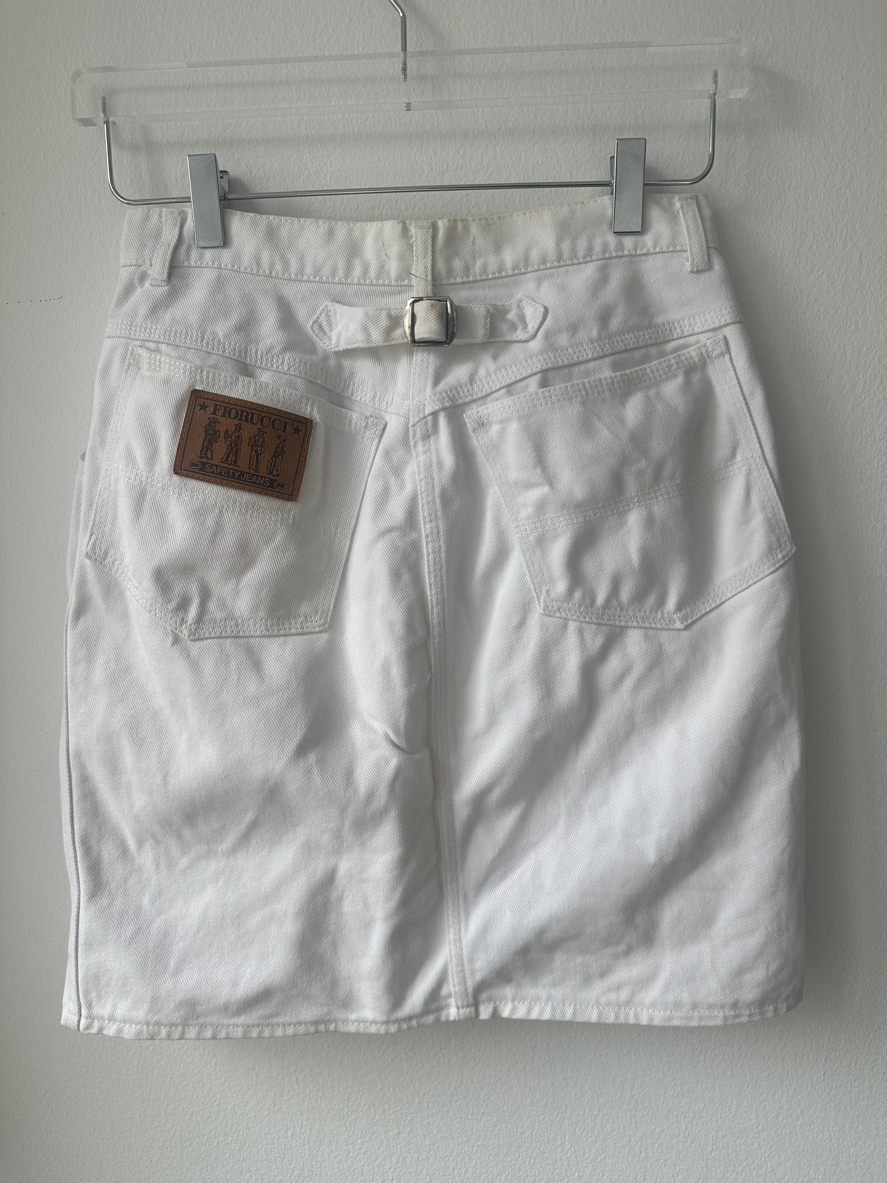 Fiorucci White Denim Mini Skirt