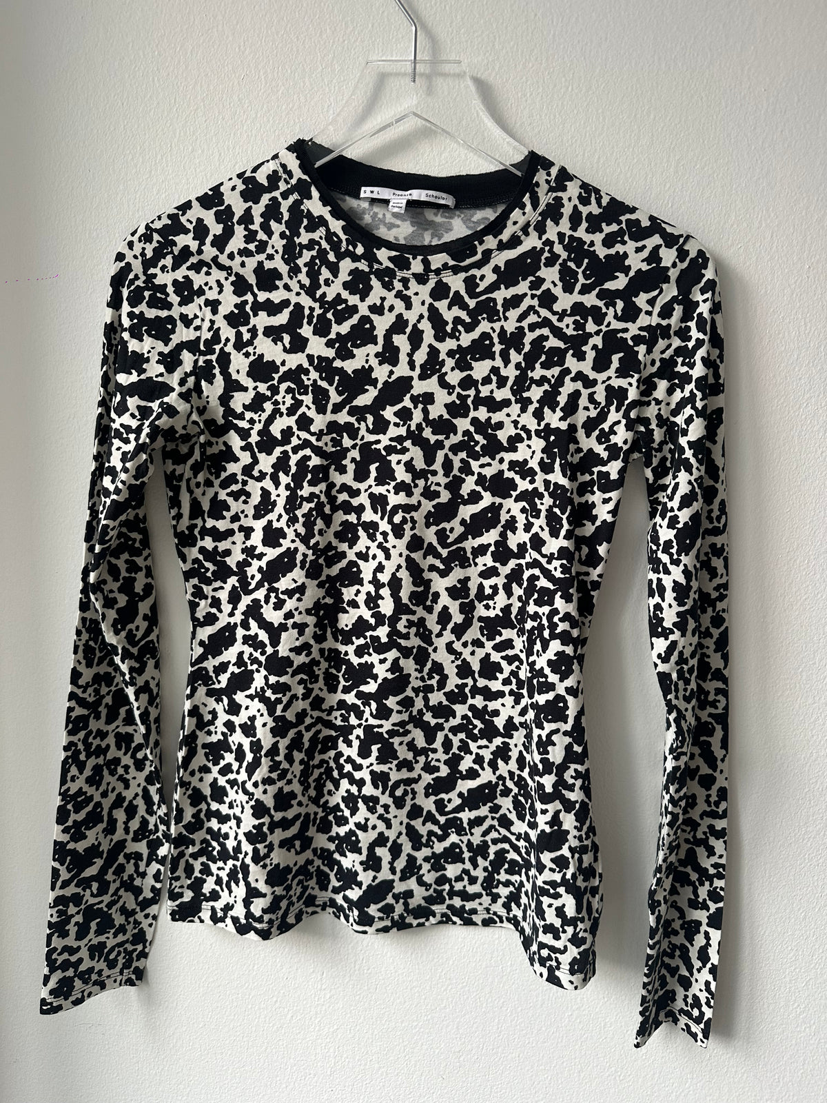 Proenza Schouler Black & White Long Sleeve Top