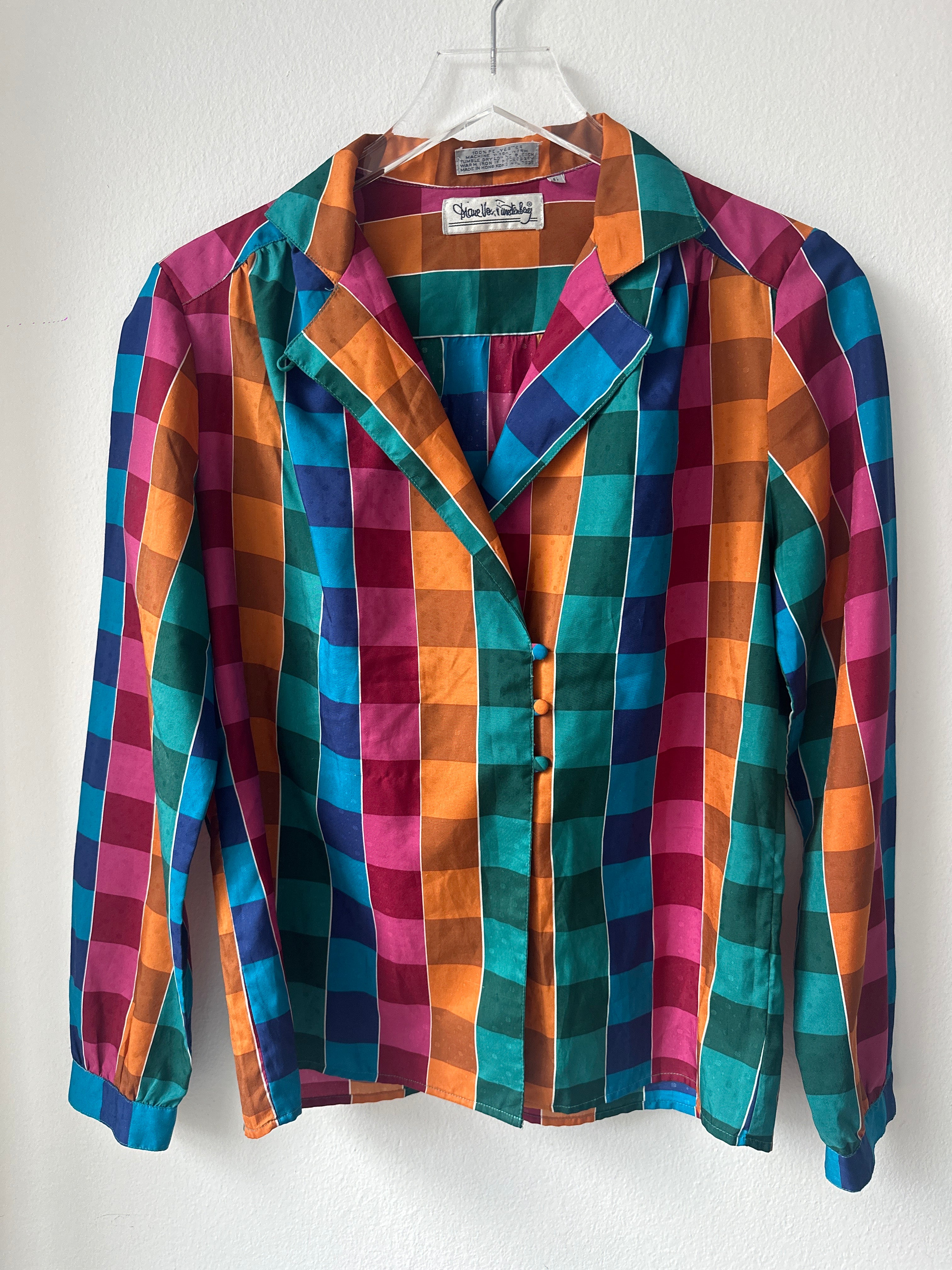 Diane von Furstenberg Checkered Top
