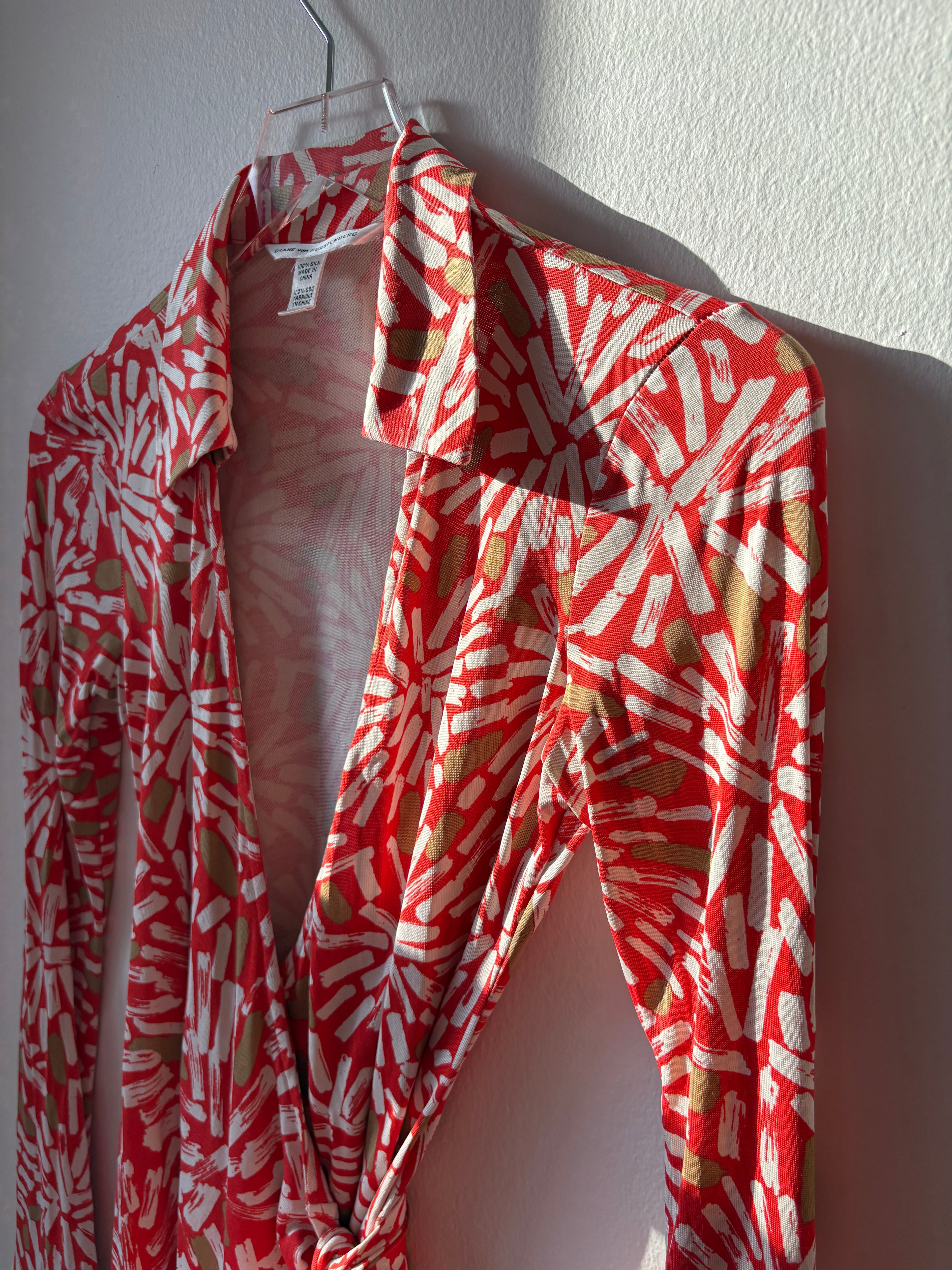 DVF Orange Wrap Dress