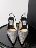 Emma Hope Crystal Sling Back Kitten Heels