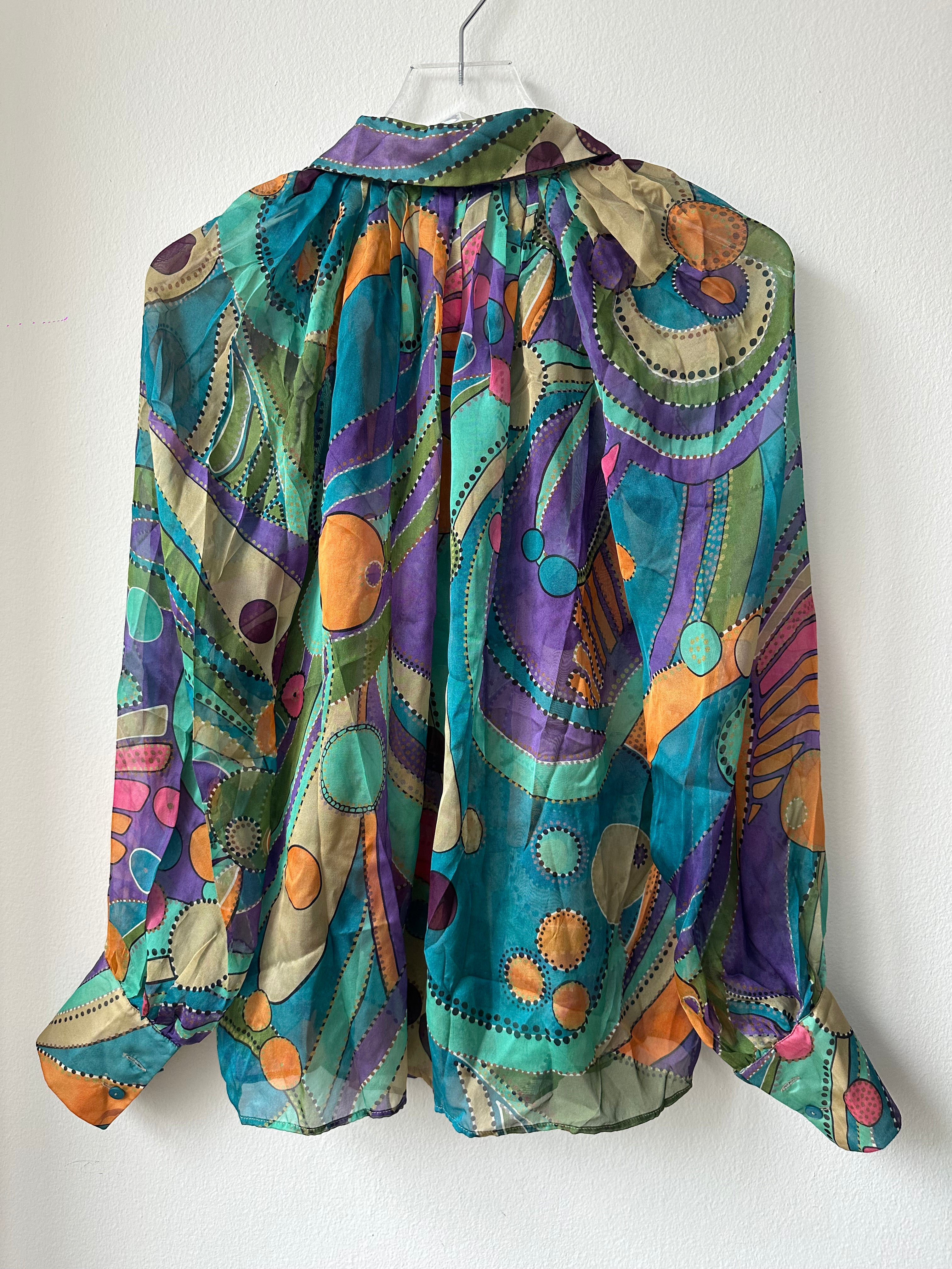 Alberta Ferretti Multicoloured Silk Top