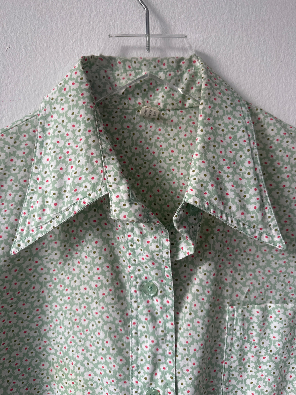 1970s Floral Button Down