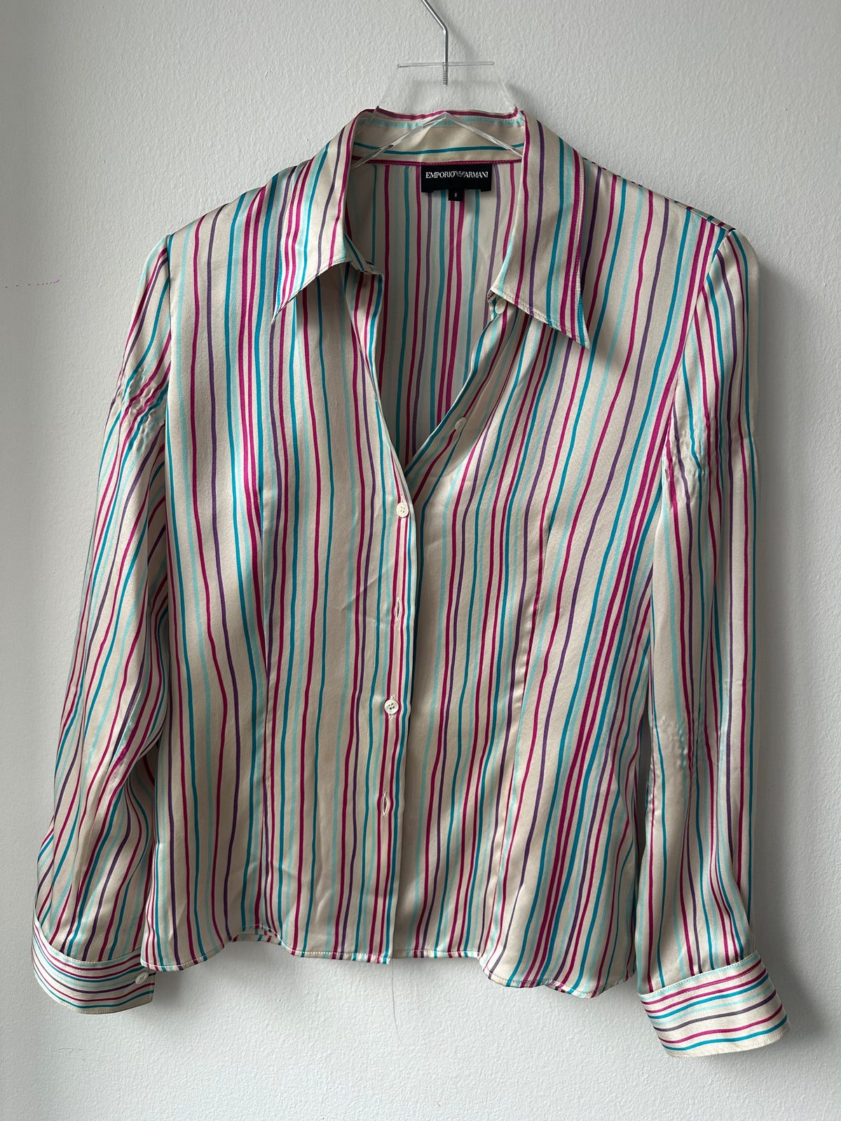Emporio Armani Striped Silk Button Down