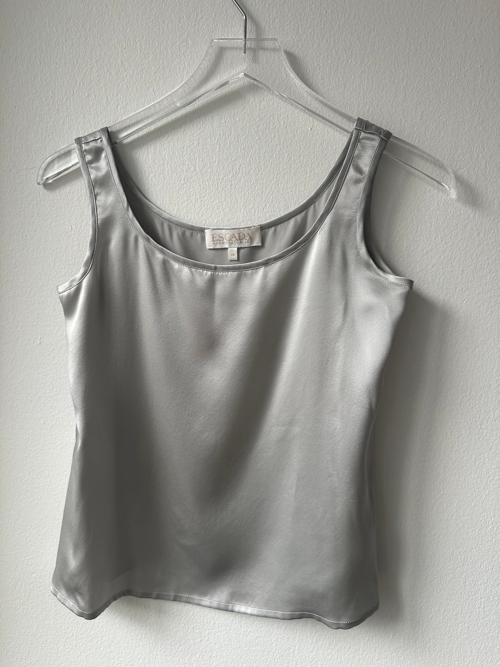 Escada Satin Silver Tank