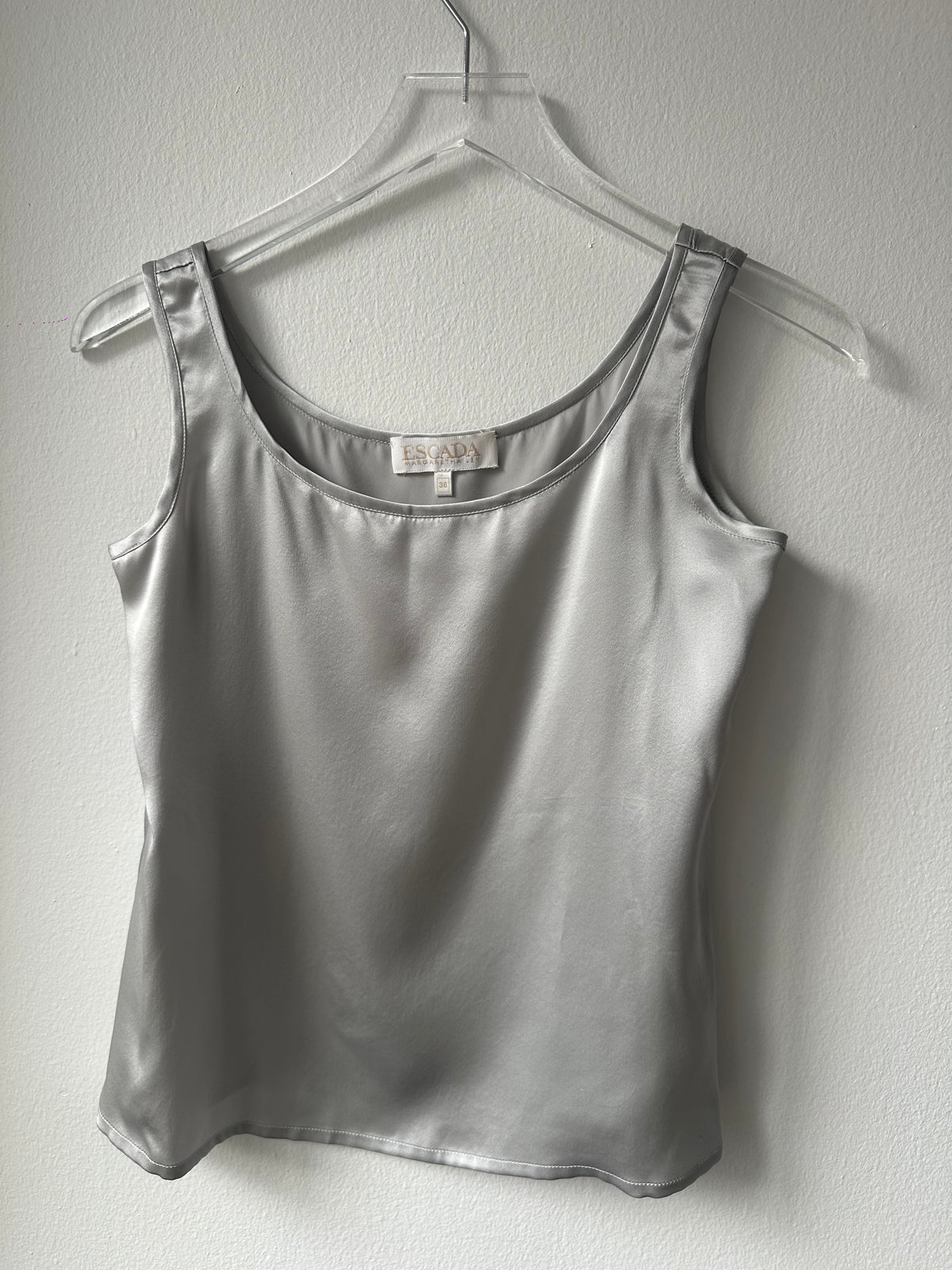 Escada Satin Silver Tank