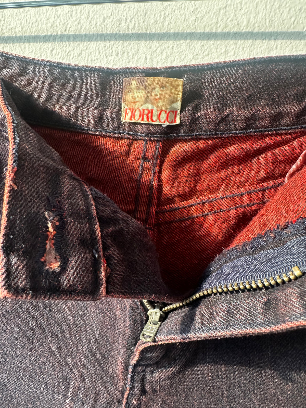 Fiorucci Acid Wash Pink Flared Jeans