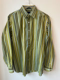 GAP Striped Green Button Down