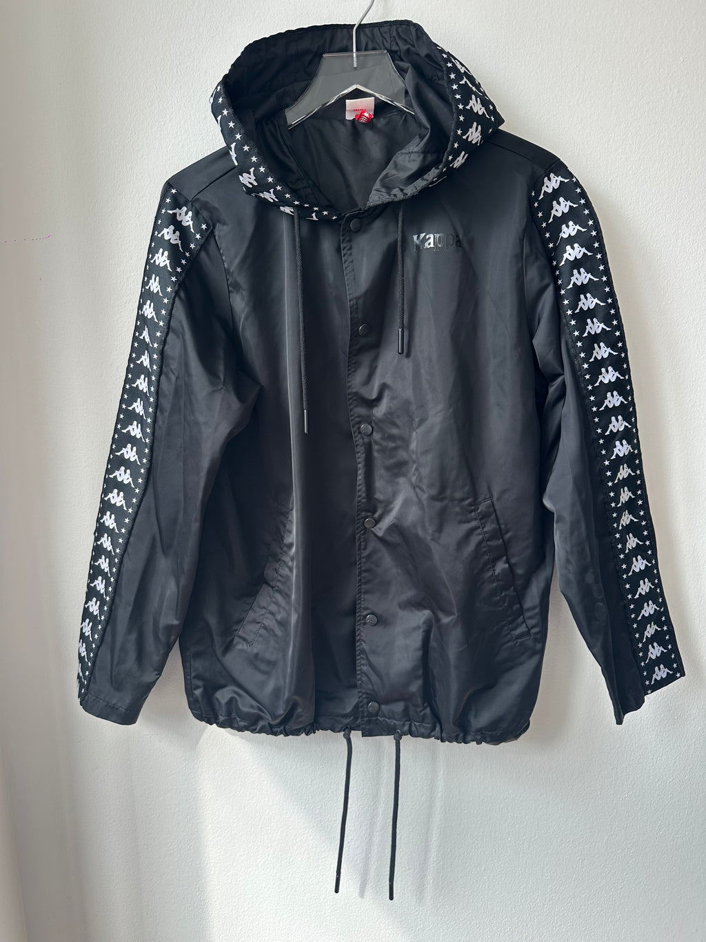 Kappa Black Windbreaker Jacket