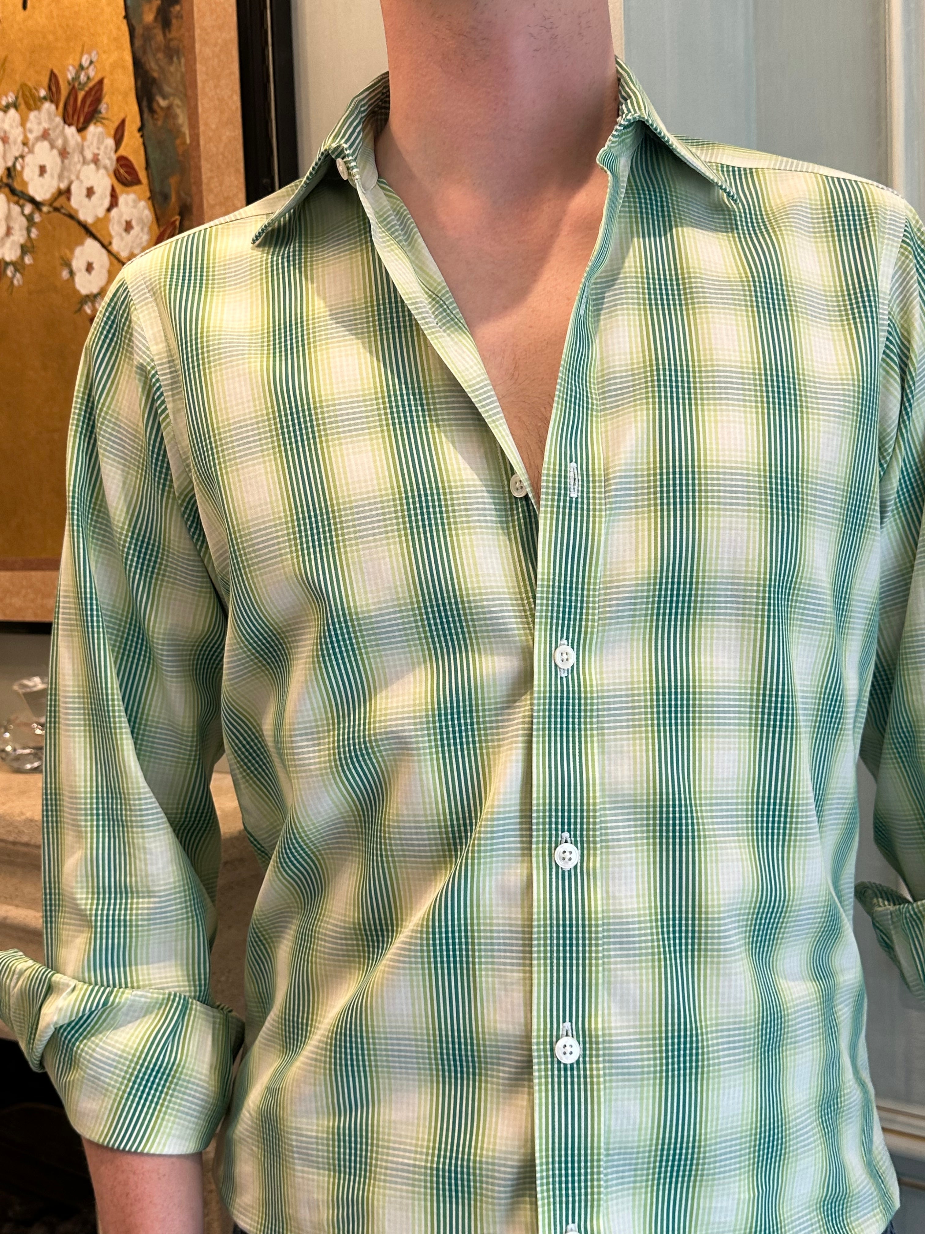 Turnbull & Asser Checkered Button Down