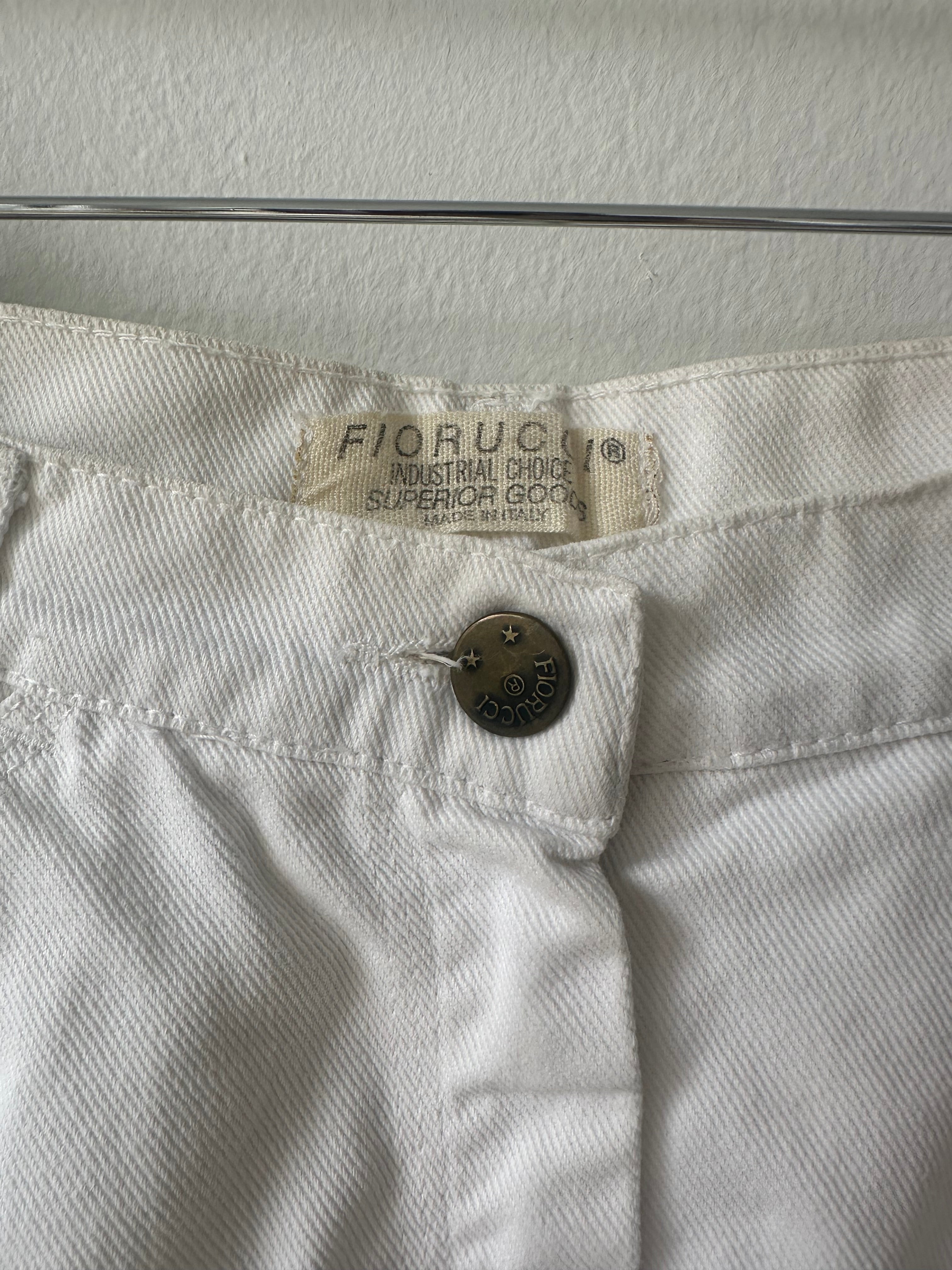 Fiorucci White Denim Mini Skirt