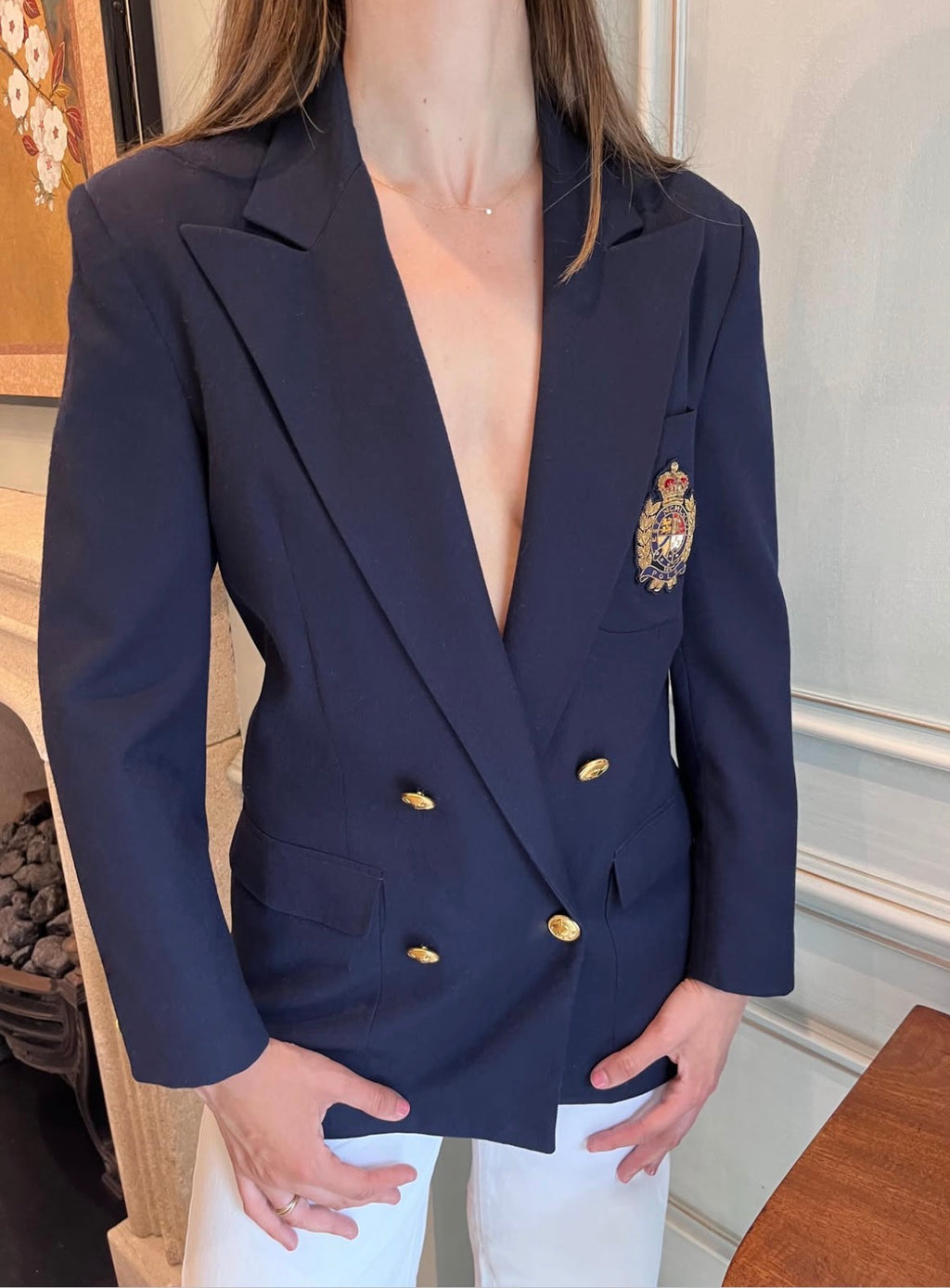 Ralph Lauren Crest Double Breasted Blazer