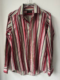 ETRO Men’s Striped Pink Velvet Button Down
