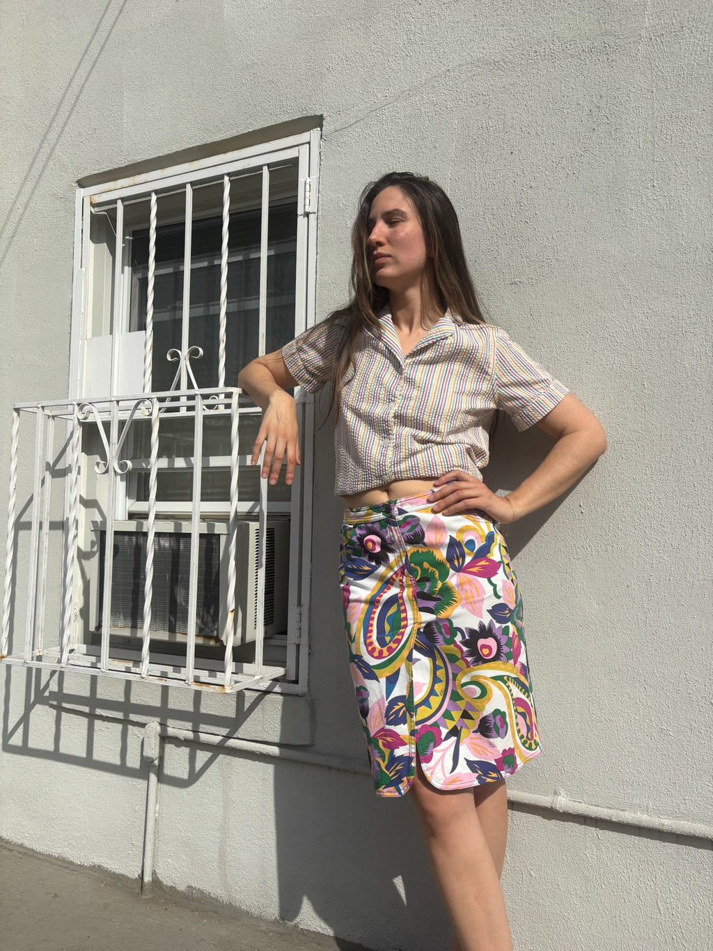 HVN Rainbow Striped Button Down