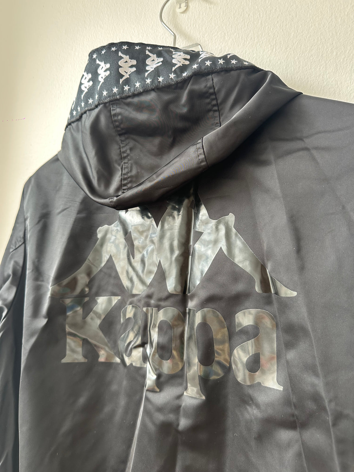 Kappa Black Windbreaker Jacket