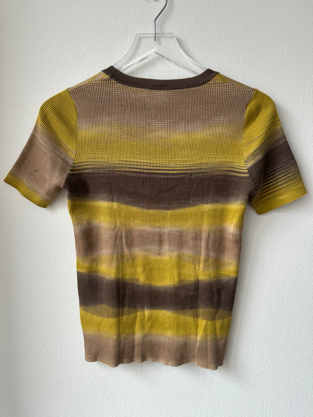 Akris Green Space Dye Ribbed Tee
