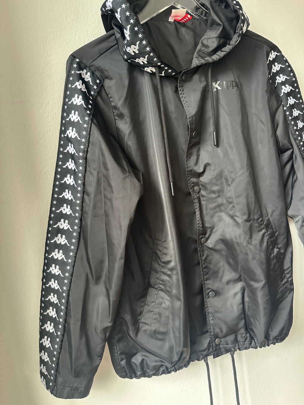 Kappa Black Windbreaker Jacket
