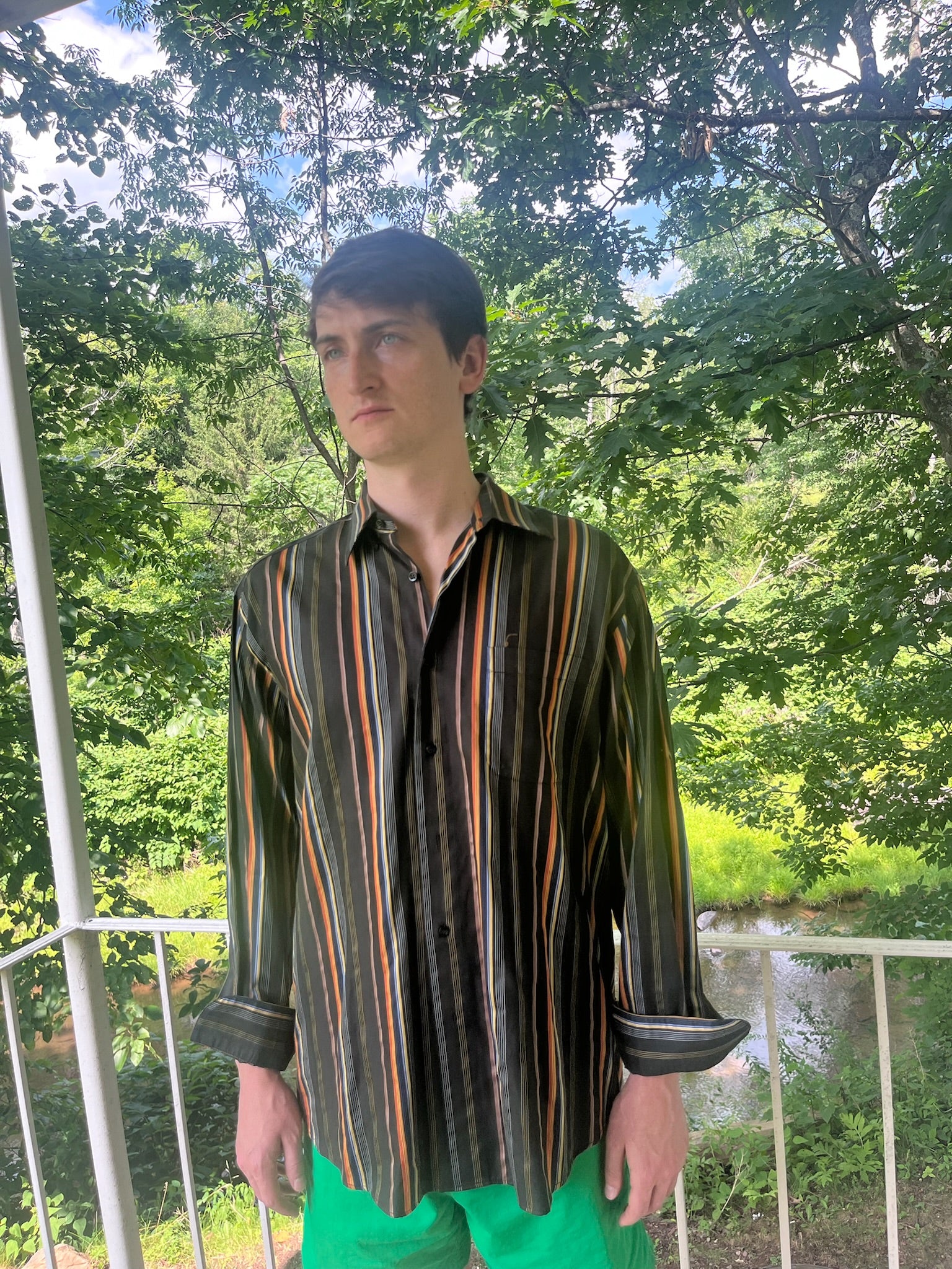 St. Croix Men's Striped Button Down