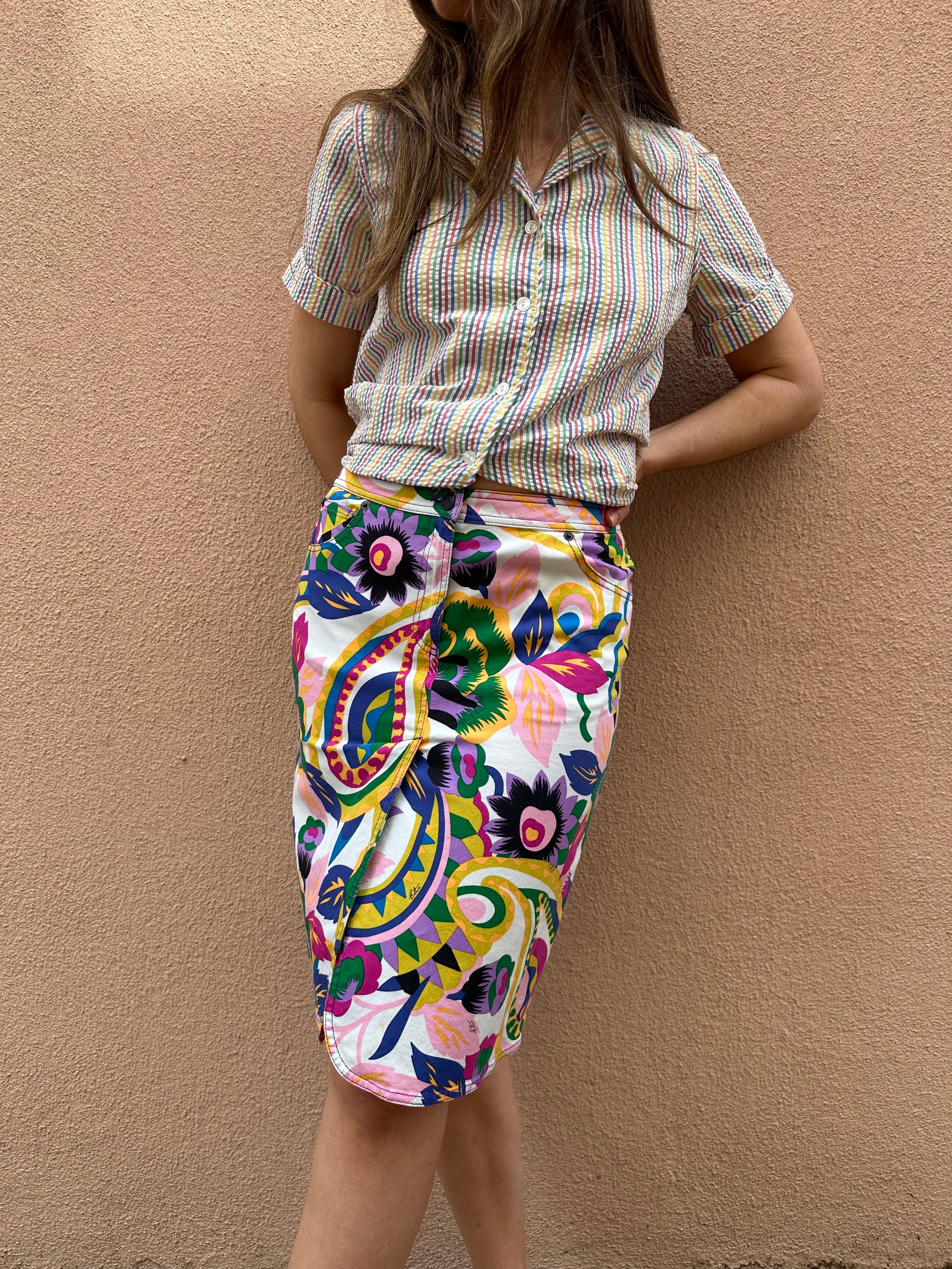 Etro Printed Pencil Skirt