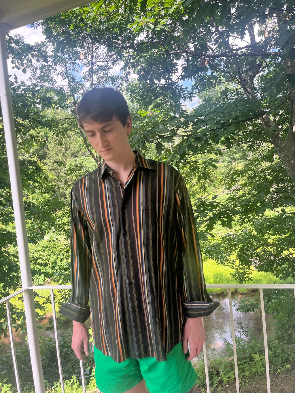 St. Croix Men's Striped Button Down
