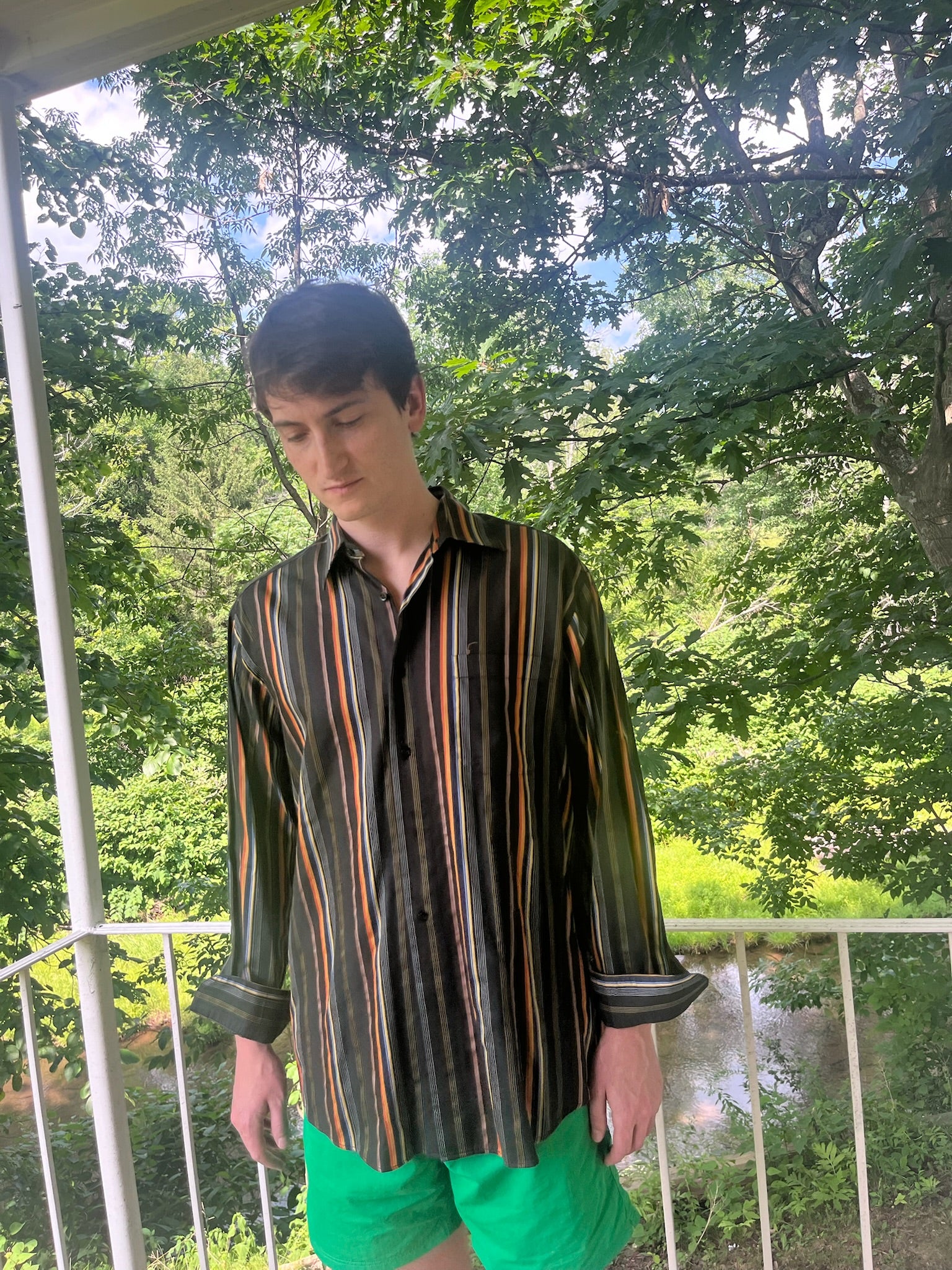 St. Croix Men's Striped Button Down