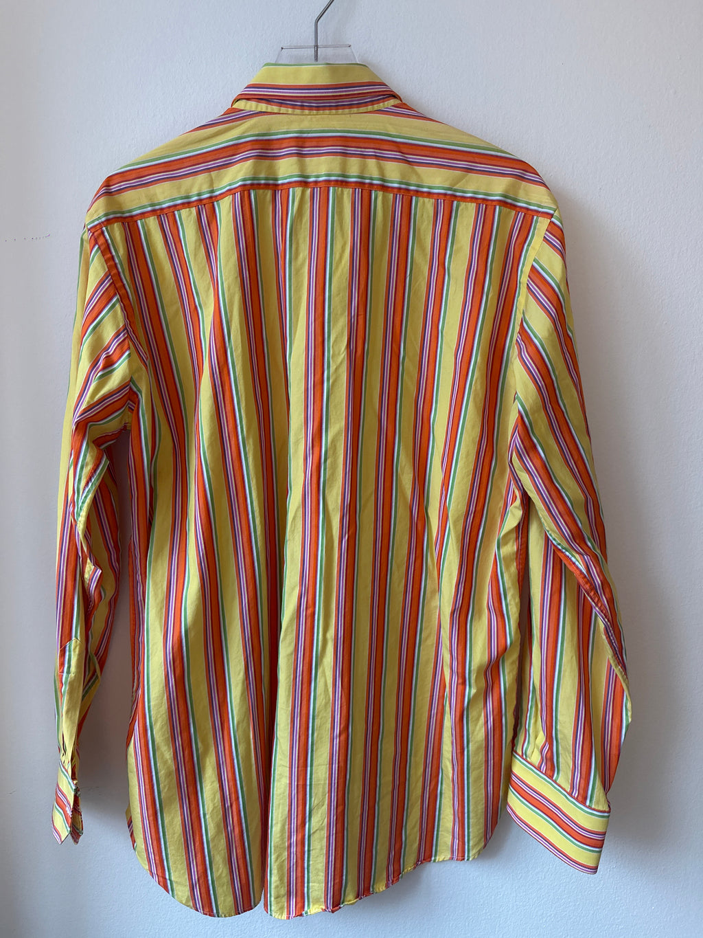 ETRO Men’s Striped Yellow Button Down