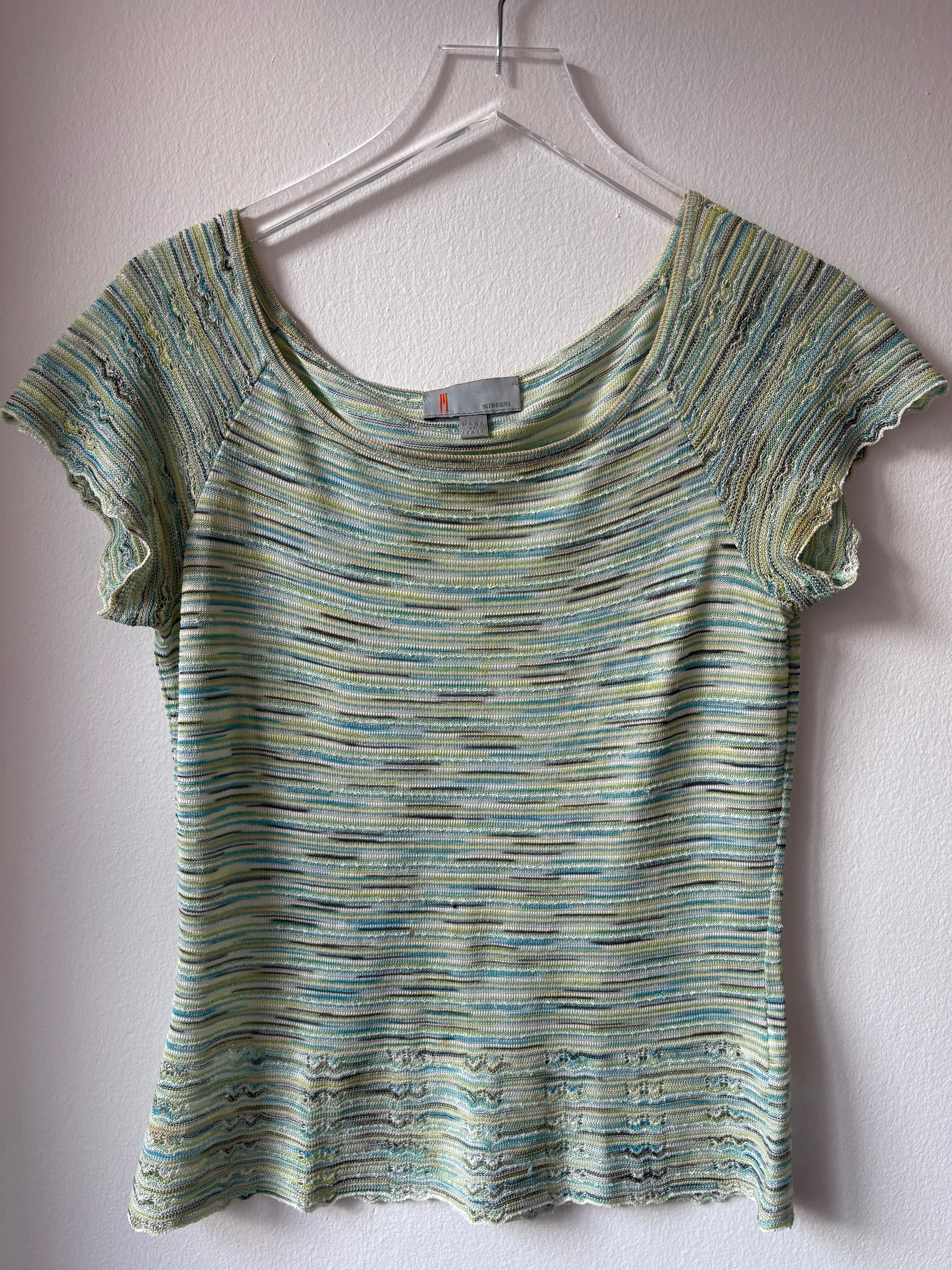 M Missoni Seafoam Knit Top