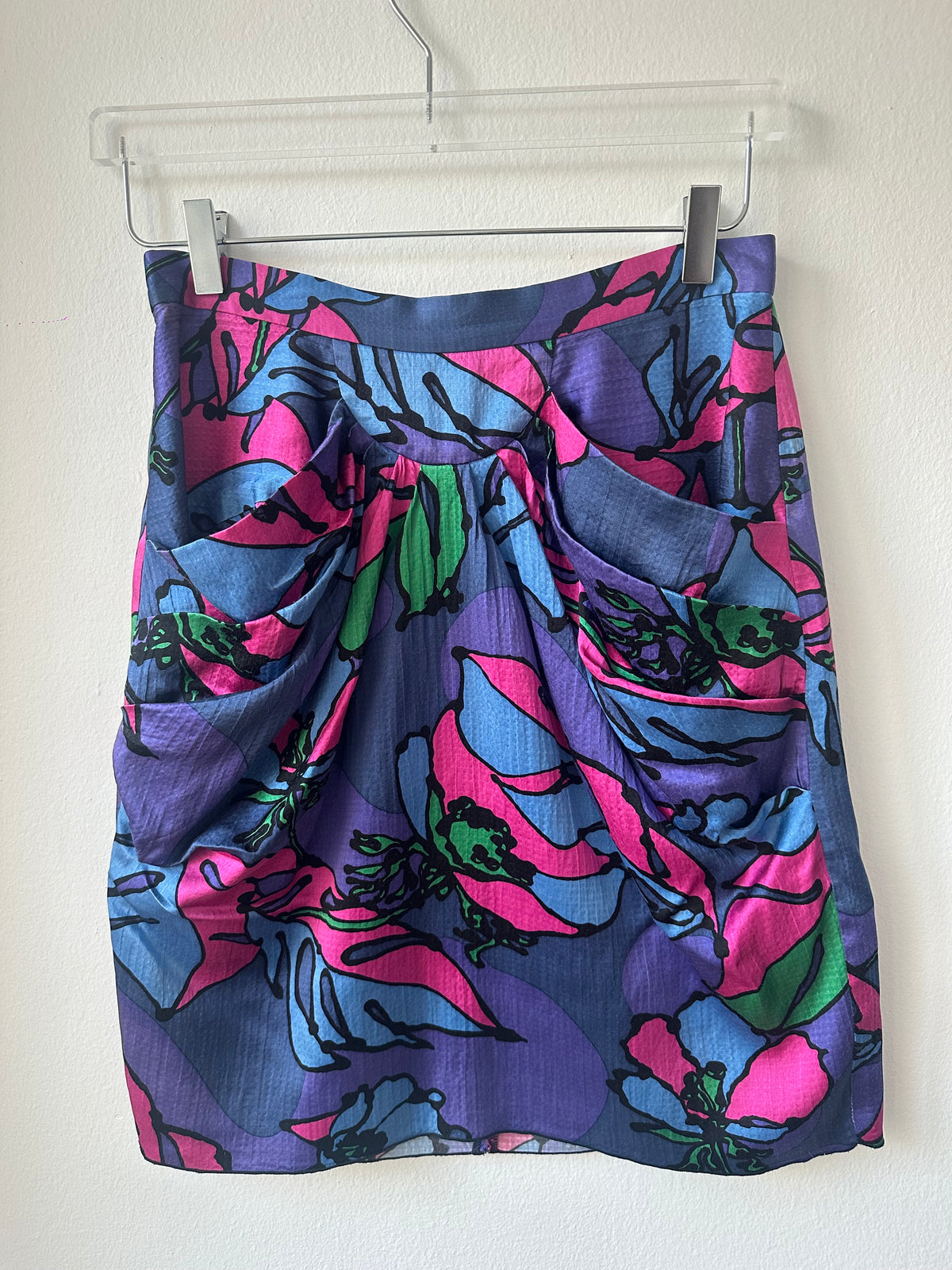Anna Sui Colorful Silk Skirt