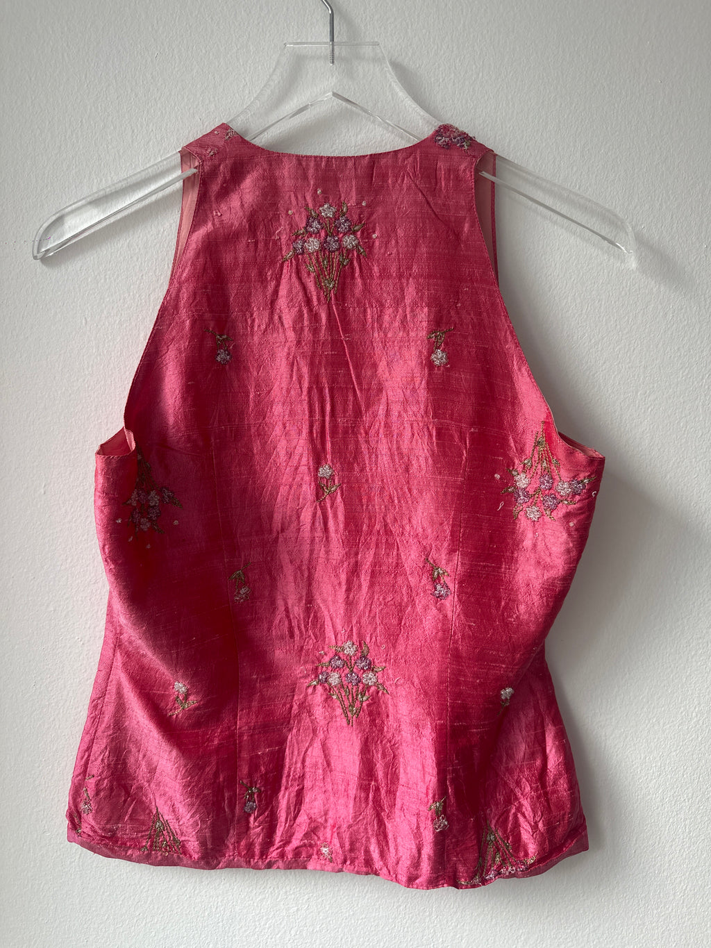 Tara Jarmon Pink Silk Vest Top