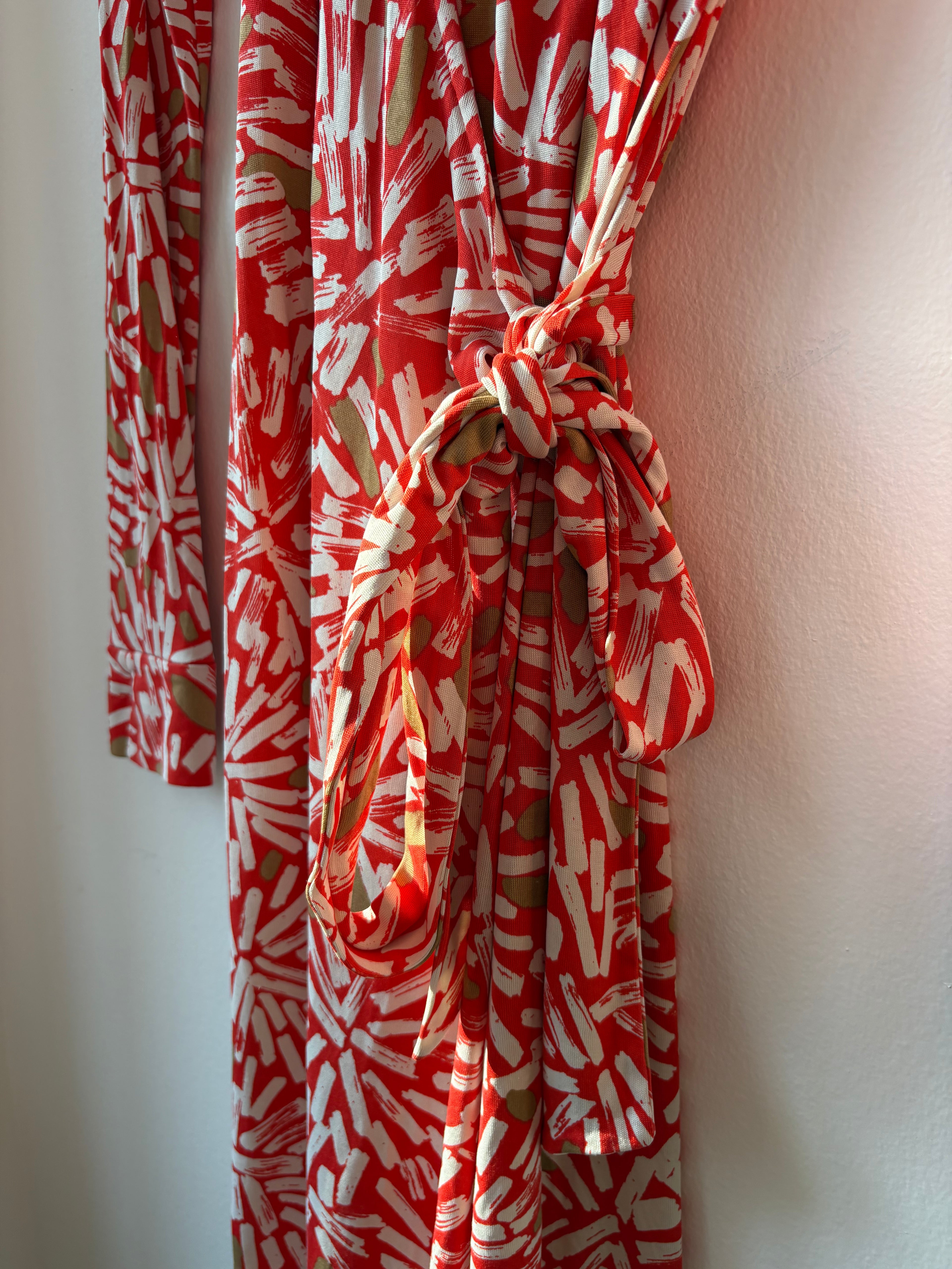 DVF Orange Wrap Dress