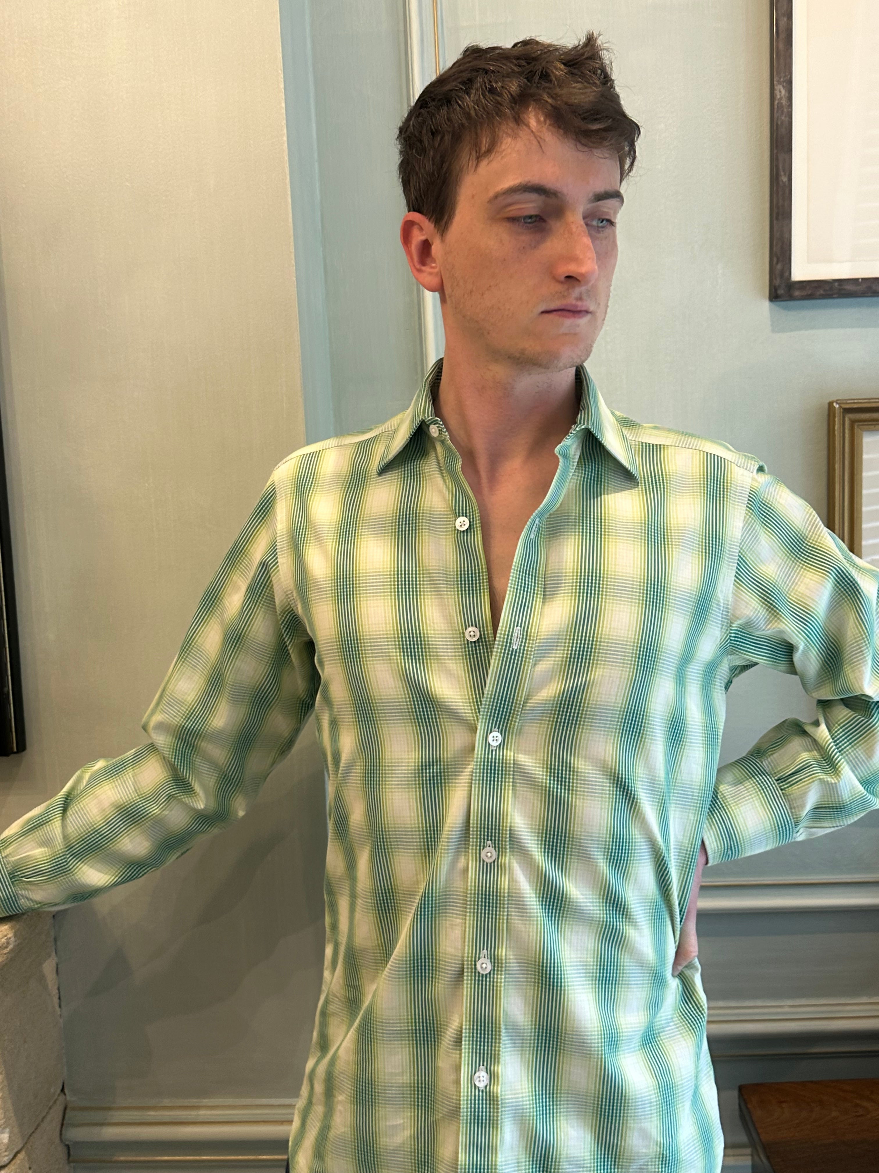 Turnbull & Asser Checkered Button Down