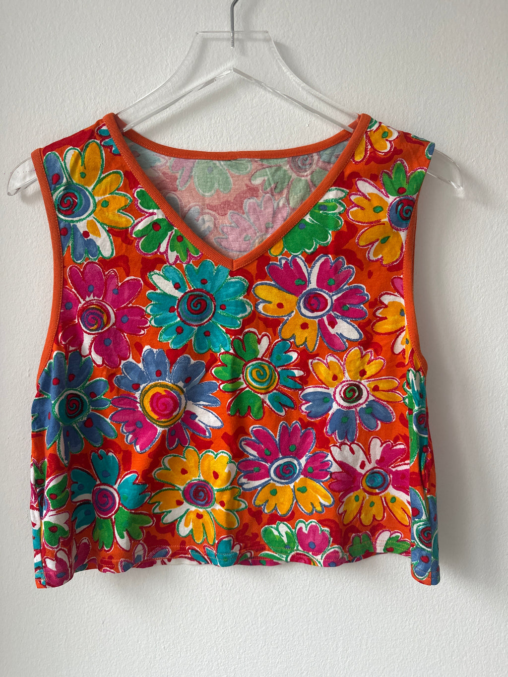 United Colors of Benetton Floral Cropped Tank