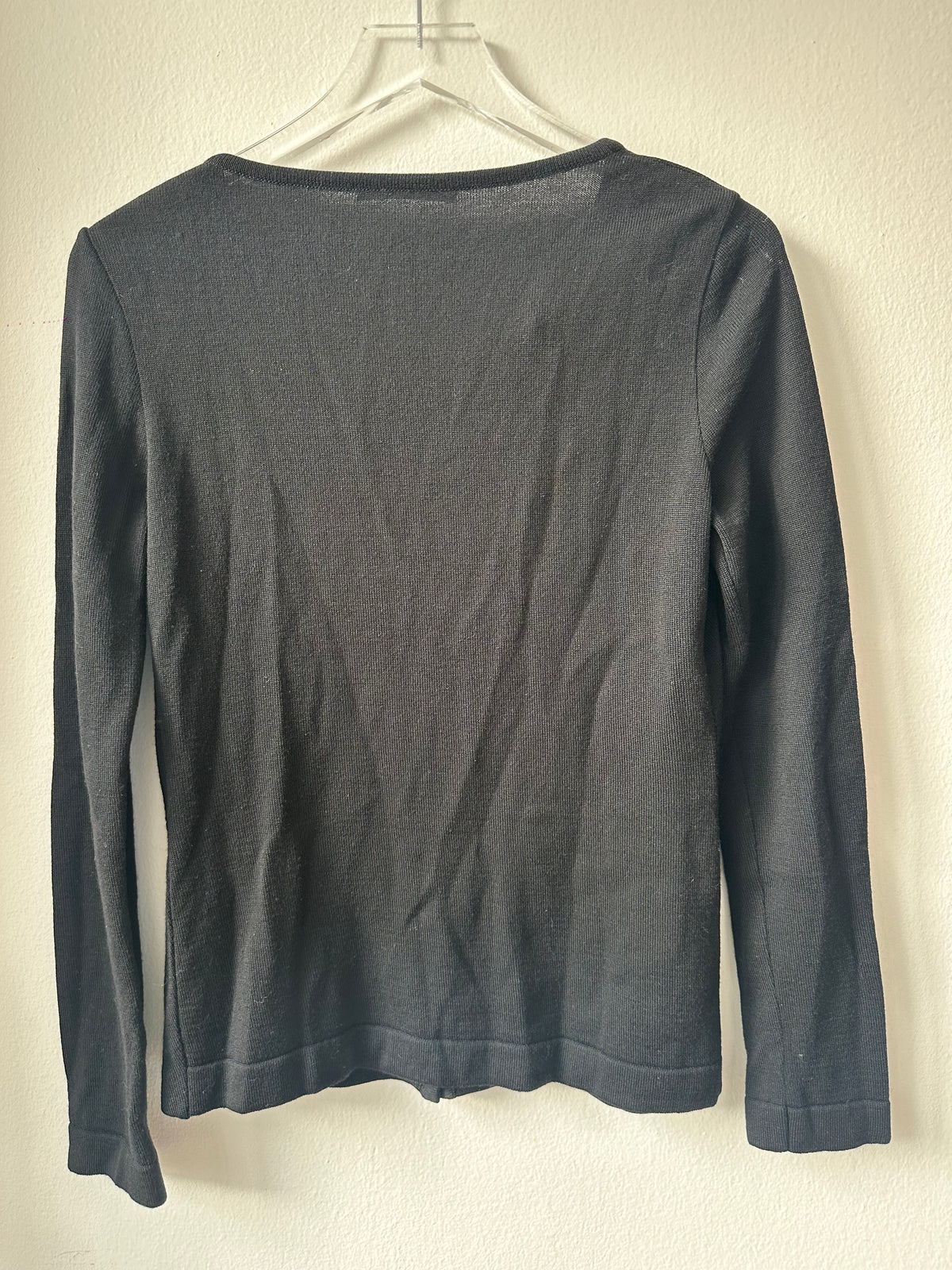 Alberta Ferretti Black Snap Button Cardigan