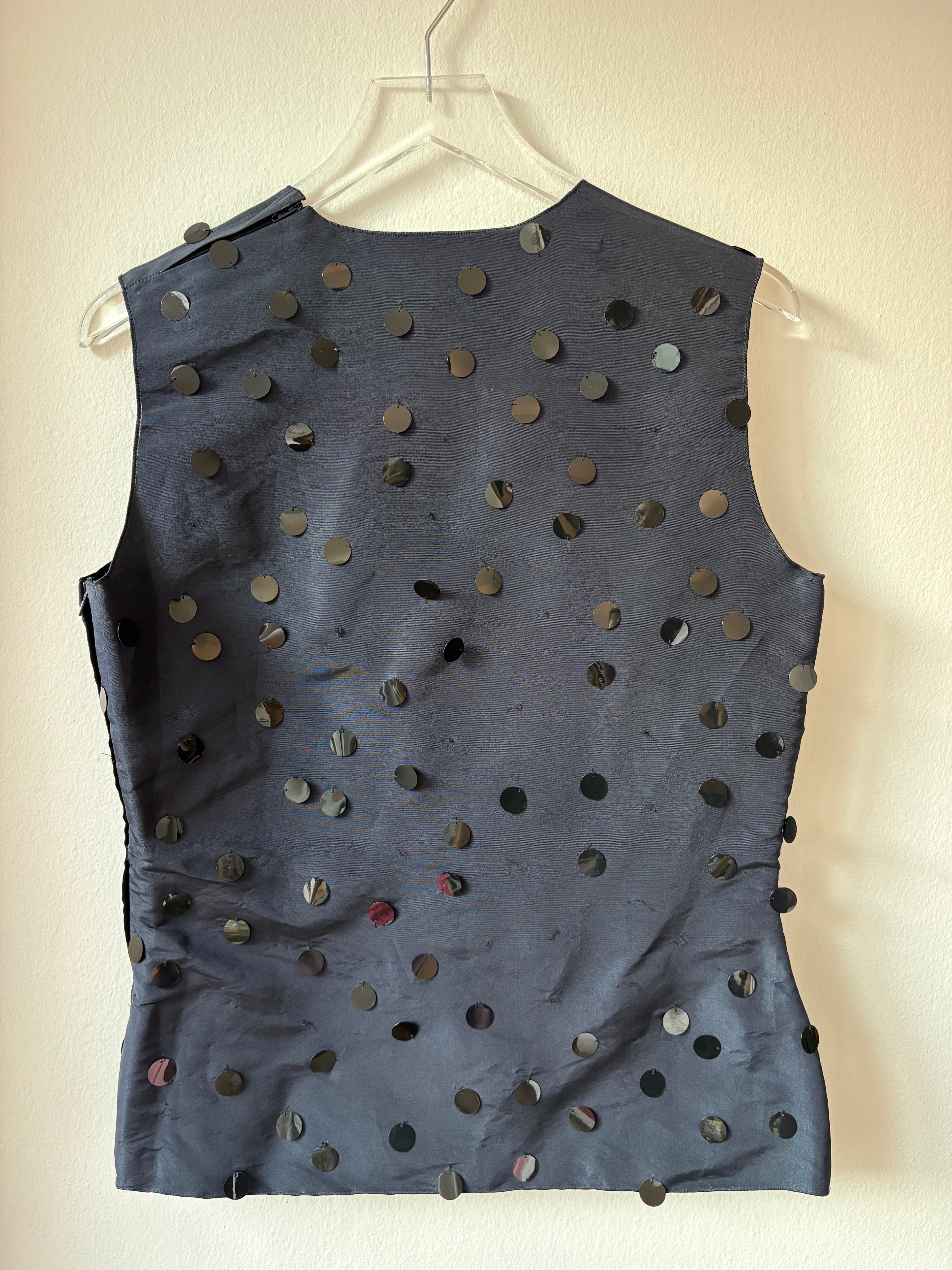 Lanvin Silk Sequin Top