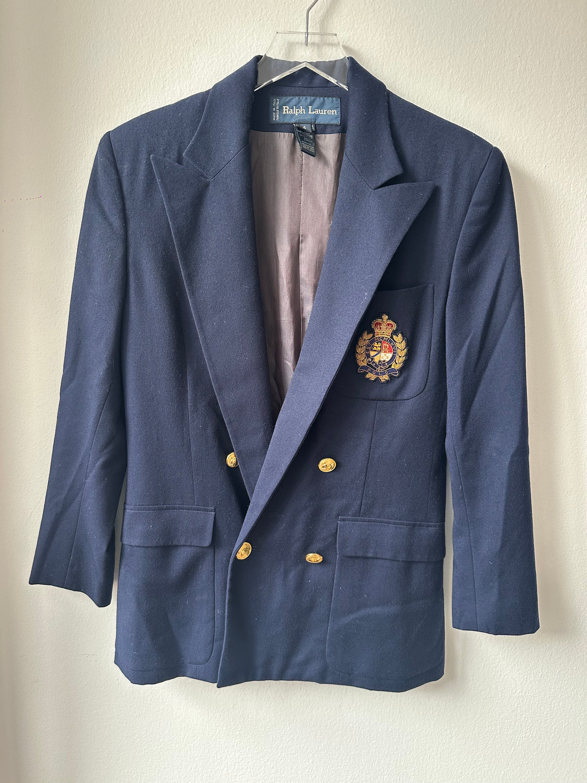 Ralph Lauren Crest Double Breasted Blazer
