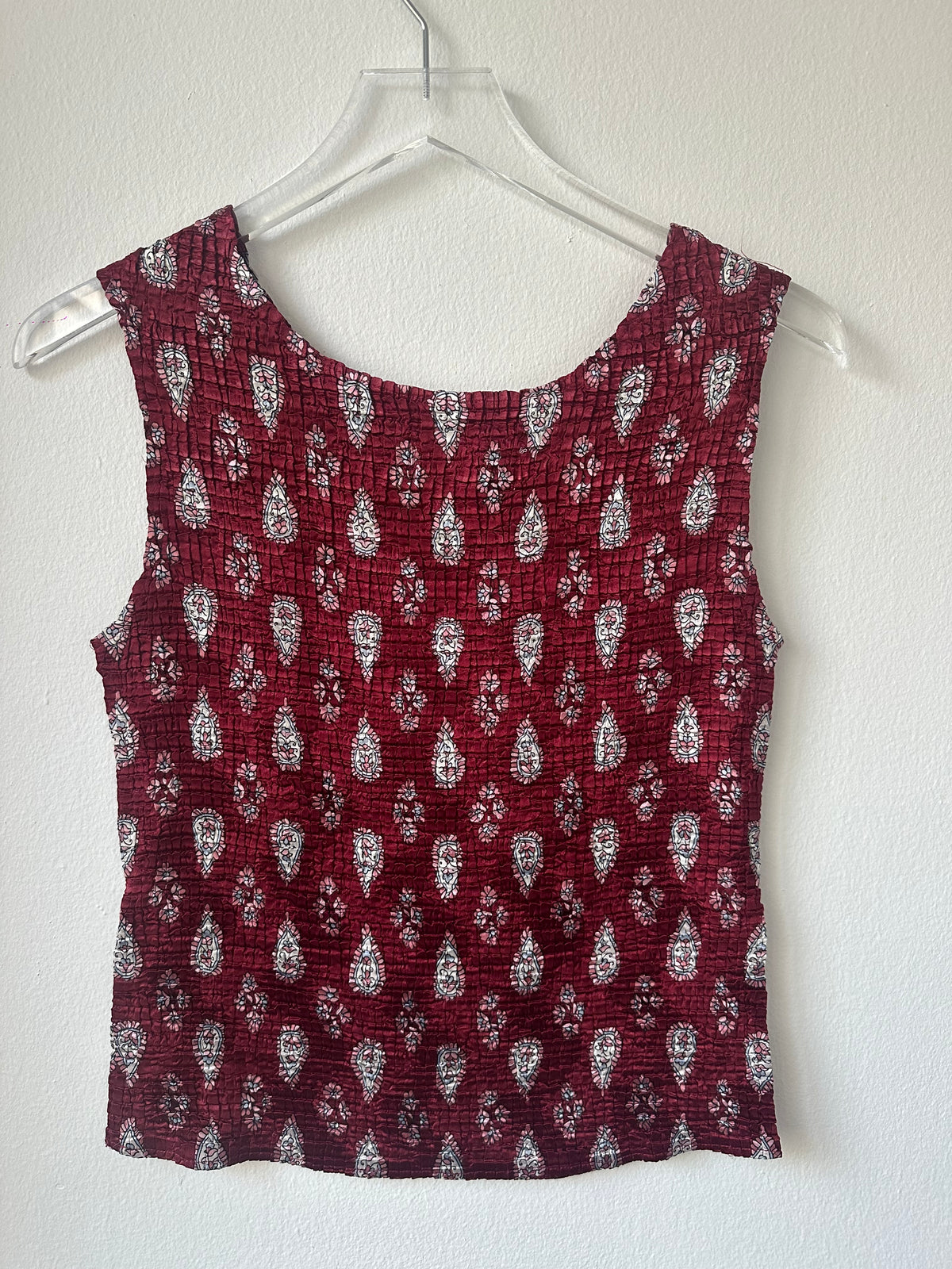 Casual Corner Paisley Red Top