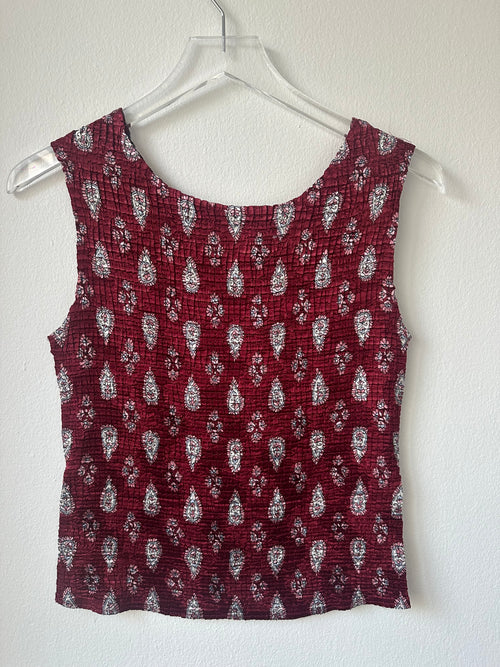 Casual Corner Paisley Red Top