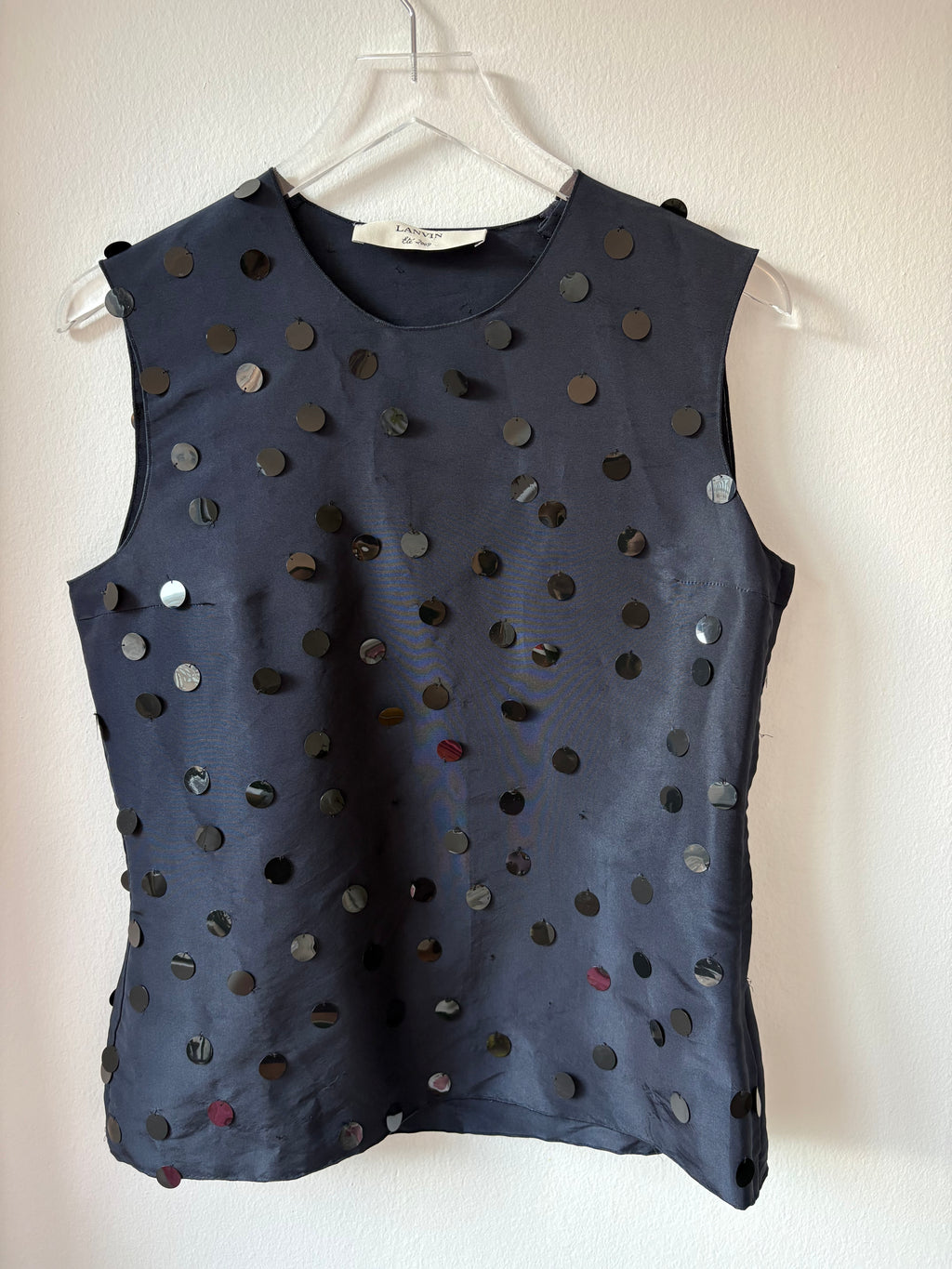Lanvin Silk Sequin Top