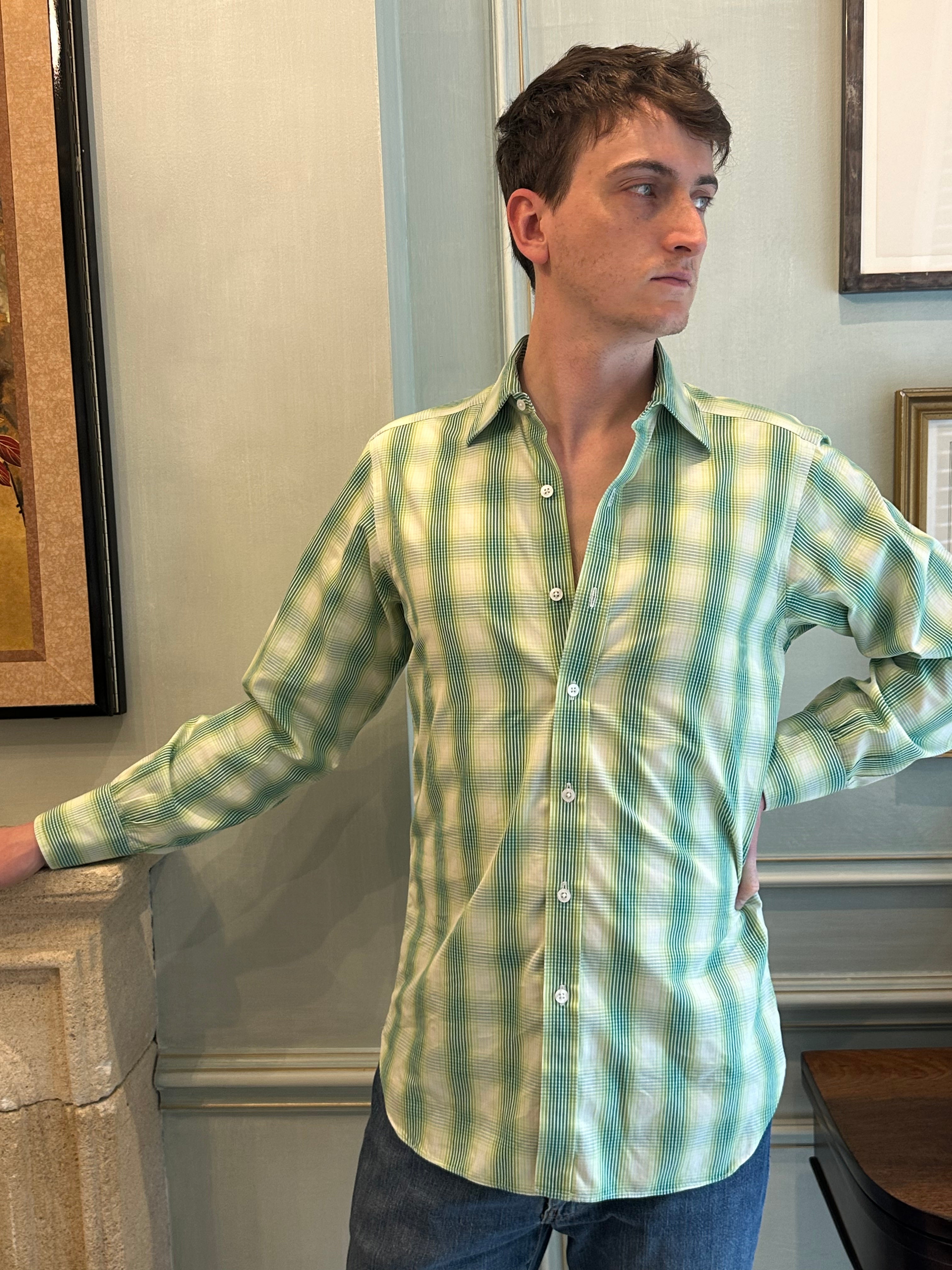Turnbull & Asser Checkered Button Down