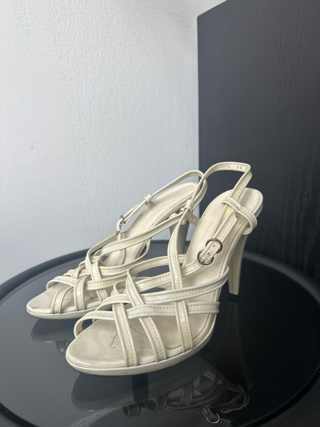 Bally Cream Patent Leather Heels