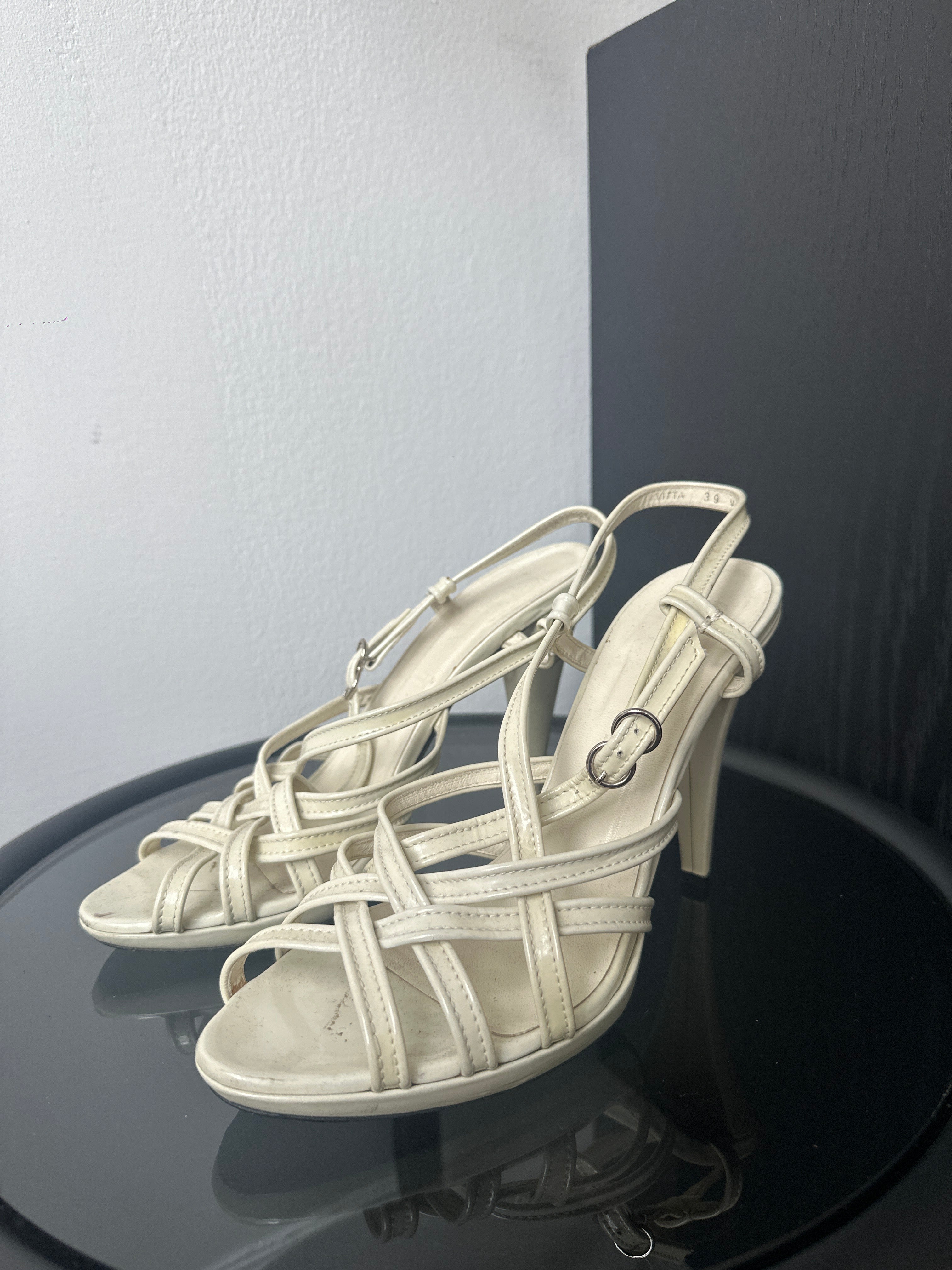 Bally Cream Patent Leather Heels