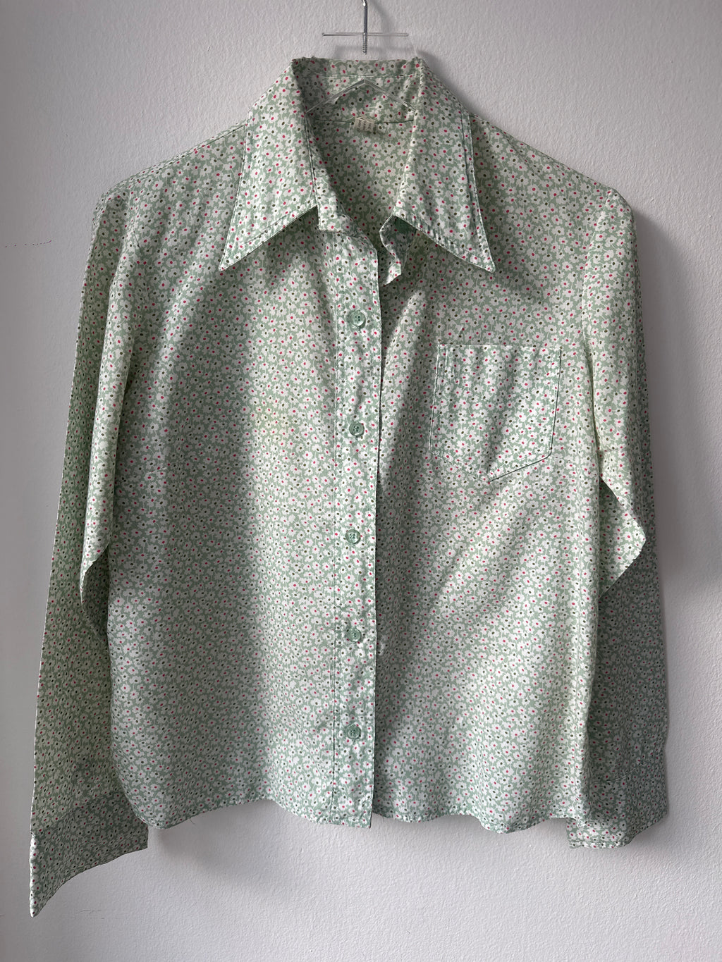 1970s Floral Button Down