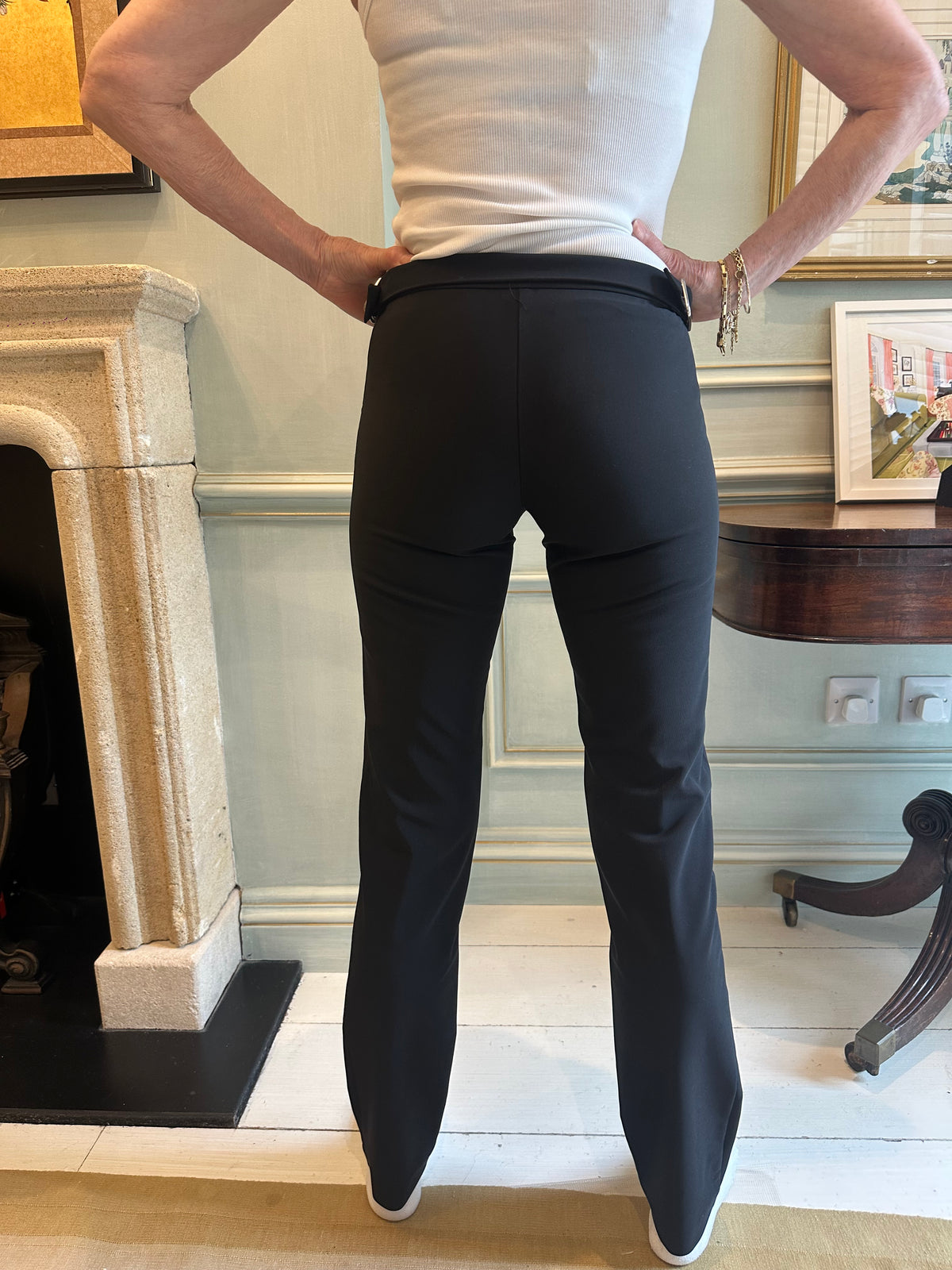 Gucci By Tom Ford Black Side Buckles Trousers