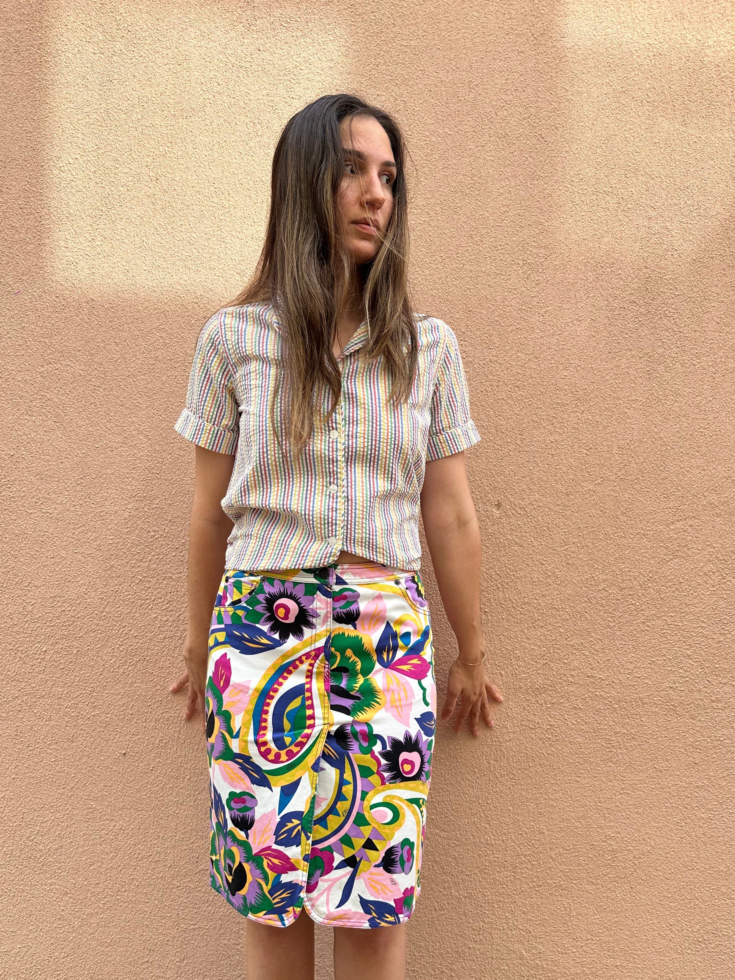 Etro Printed Pencil Skirt