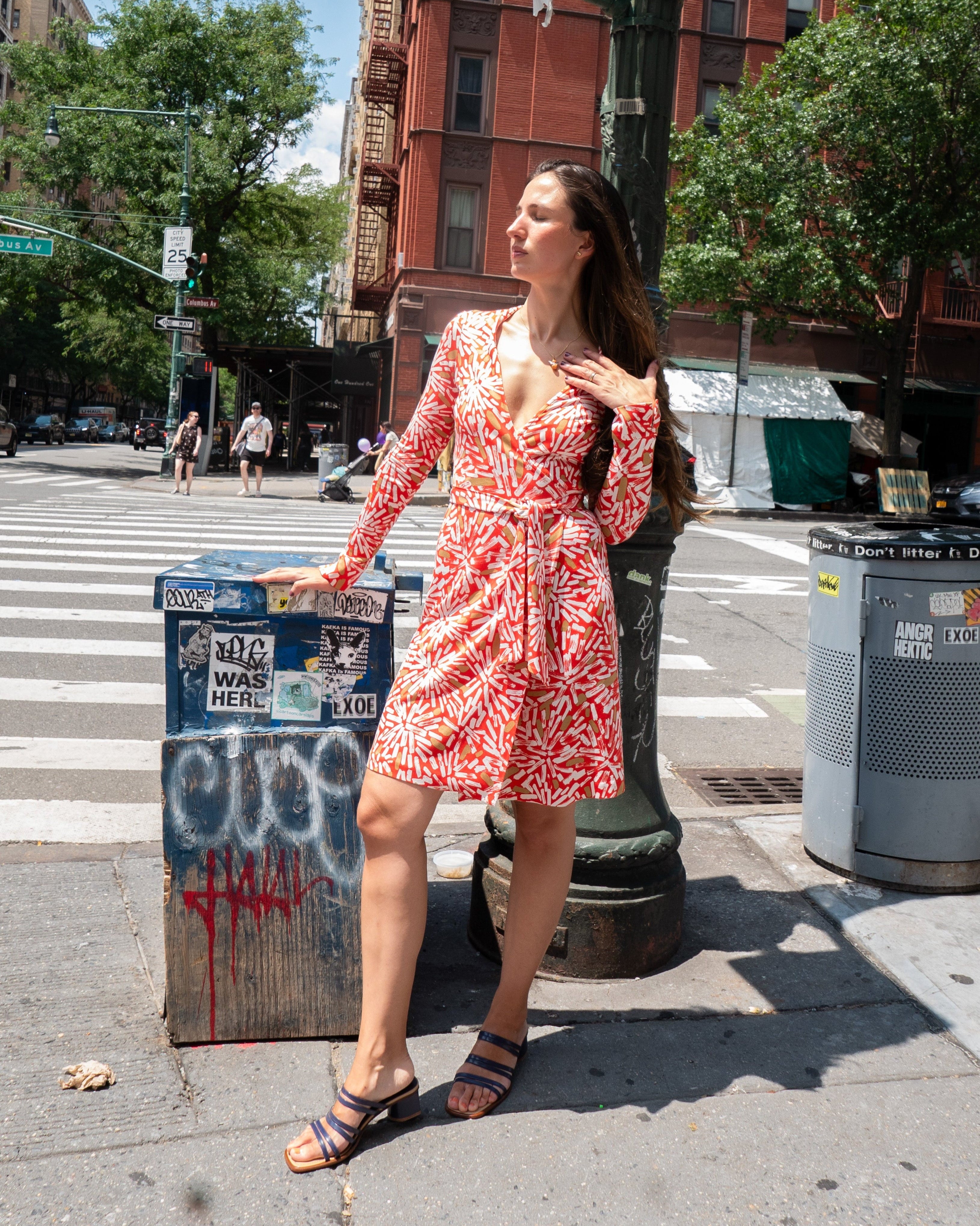 DVF Orange Wrap Dress