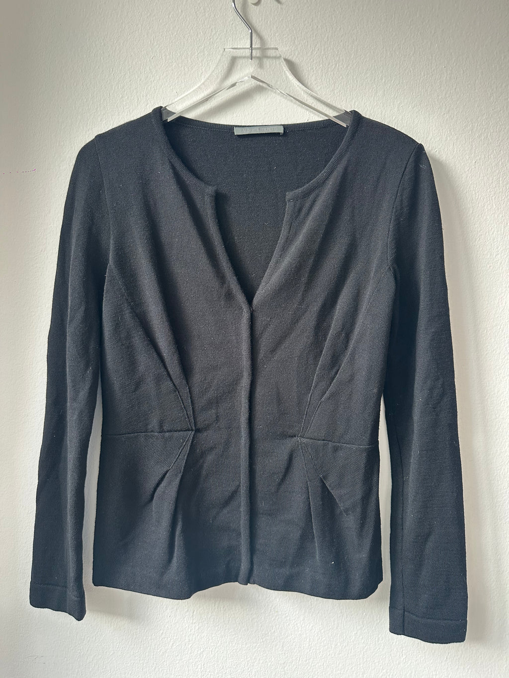 Alberta Ferretti Black Snap Button Cardigan