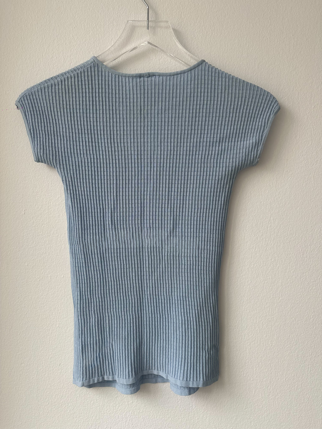 Armani Collezioni Knit Baby Blue Top